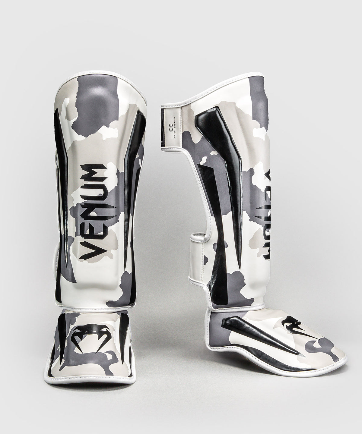 Protège-tibias Venum Elite Camo - Blanc/Gris Clair