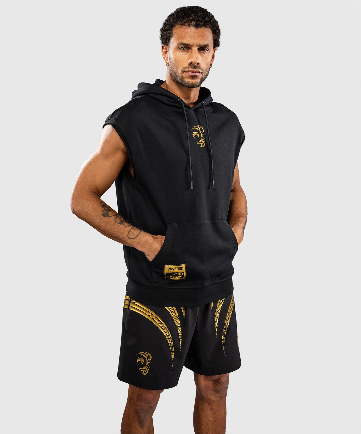 Venum x Mike Tyson Tiger Sleeveless Hoodie - Black/Gold