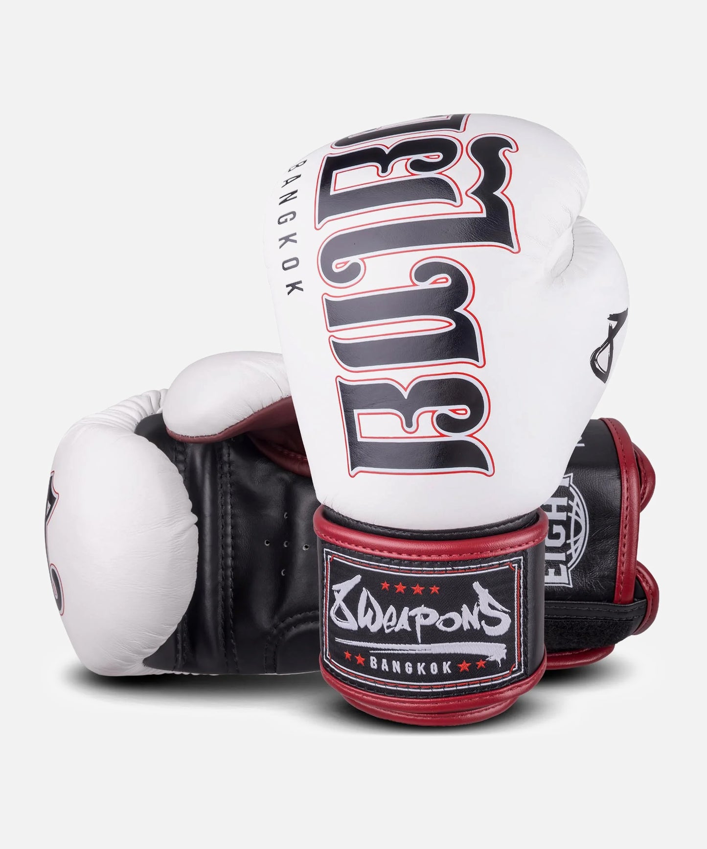8 Weapons Bangkok Guantes de Boxeo - Blanco/Negro