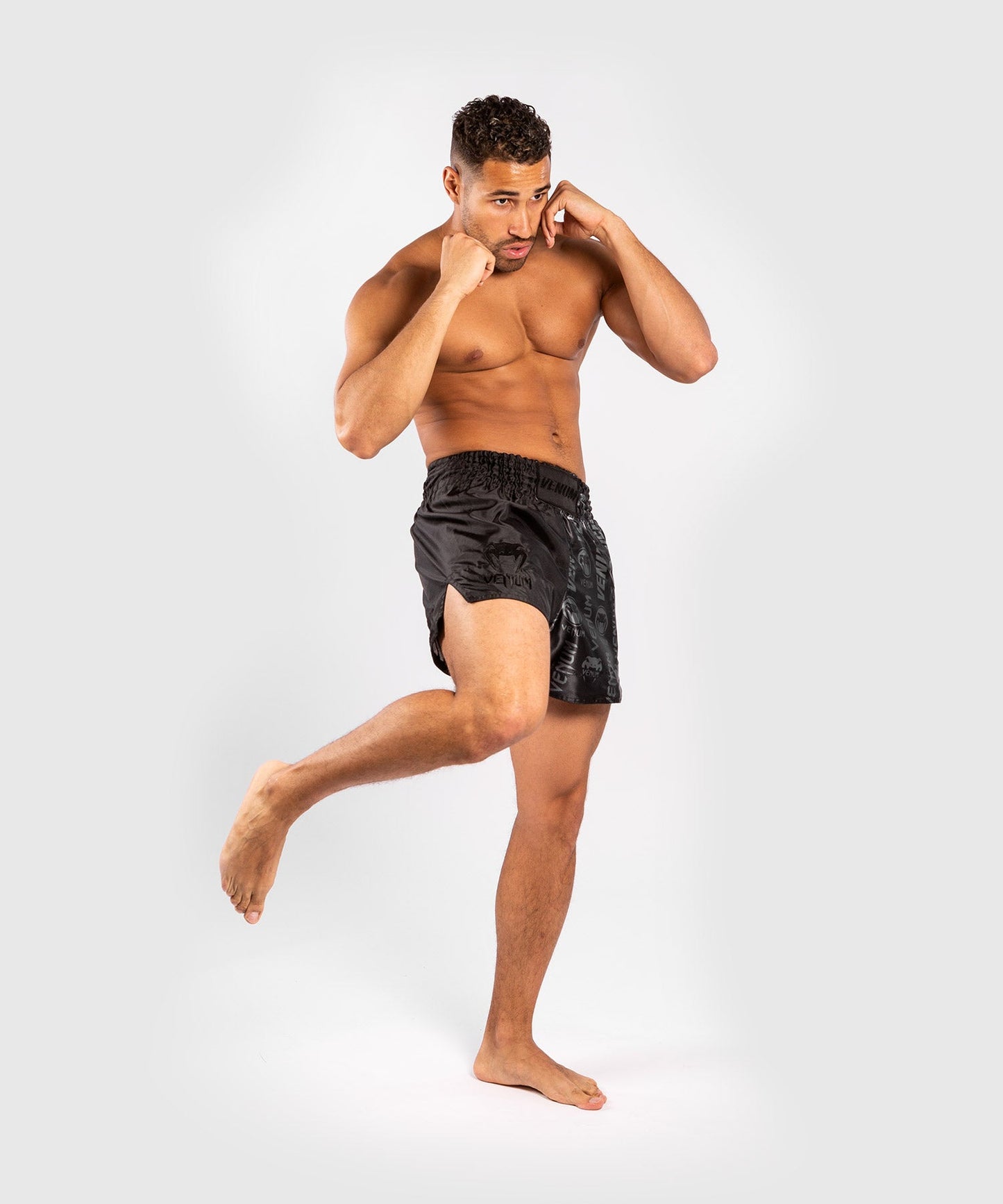 Short de Muay Thai Venum Logos - Noir/Noir