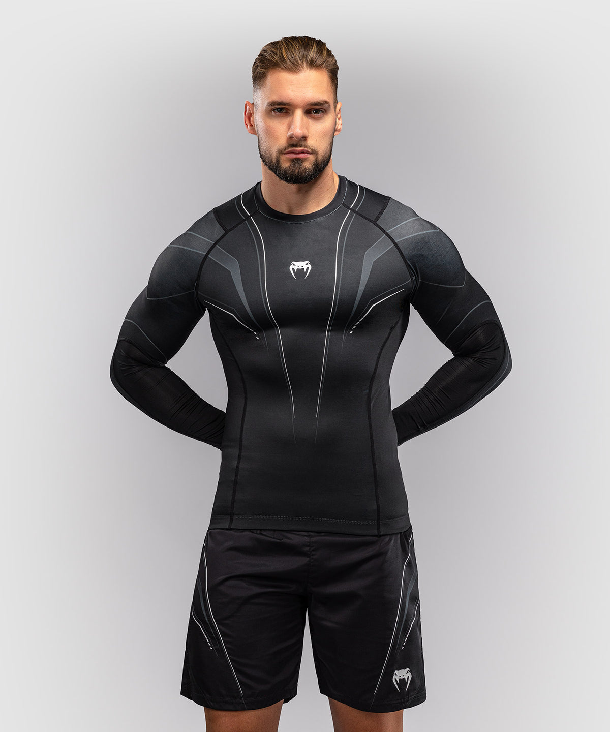 Venum Streamline Rashguard a Maniche Lunghe – Nero/Bianco