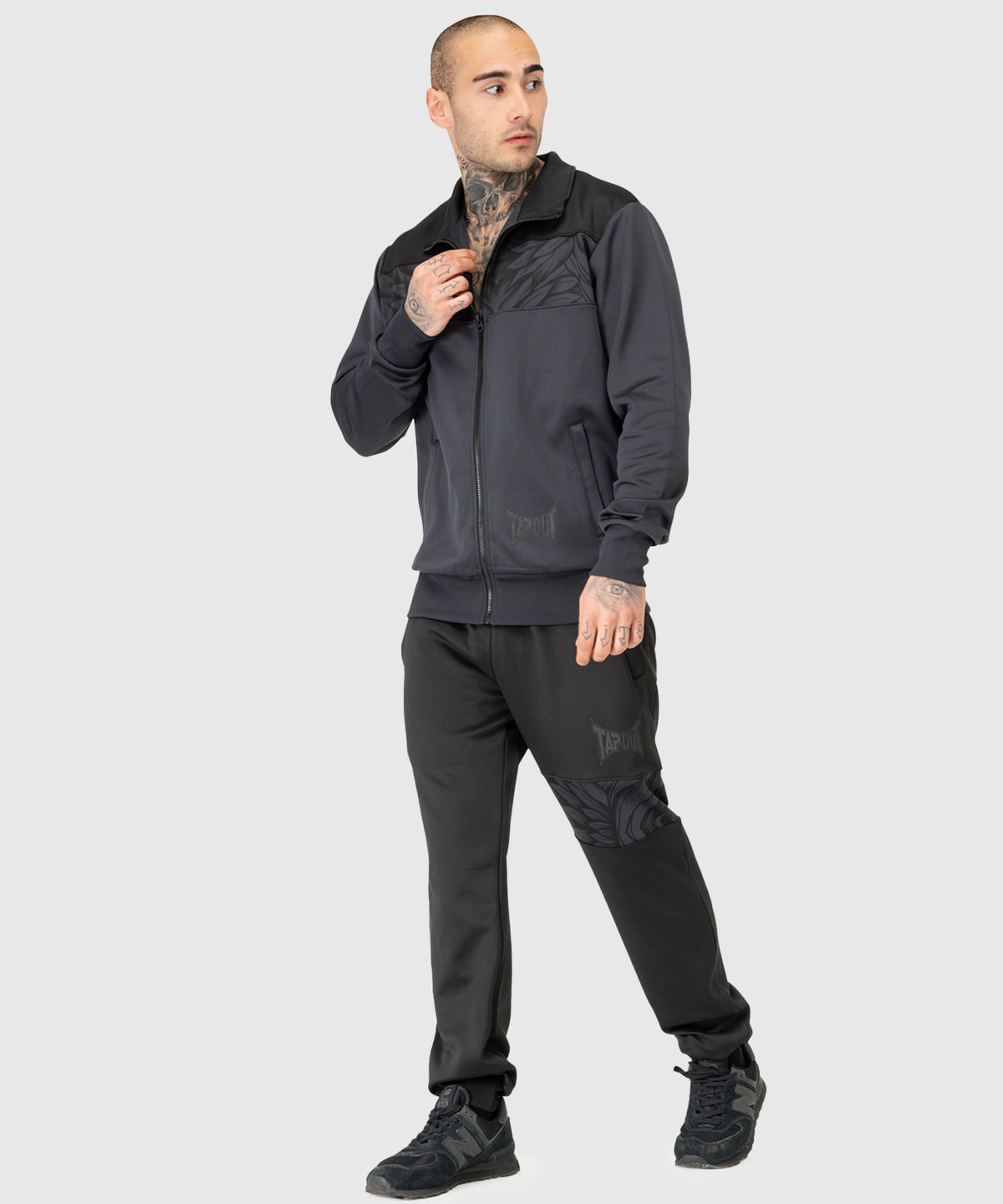 Tapout Spirit Conjunto de Jogging - Negro/Grau