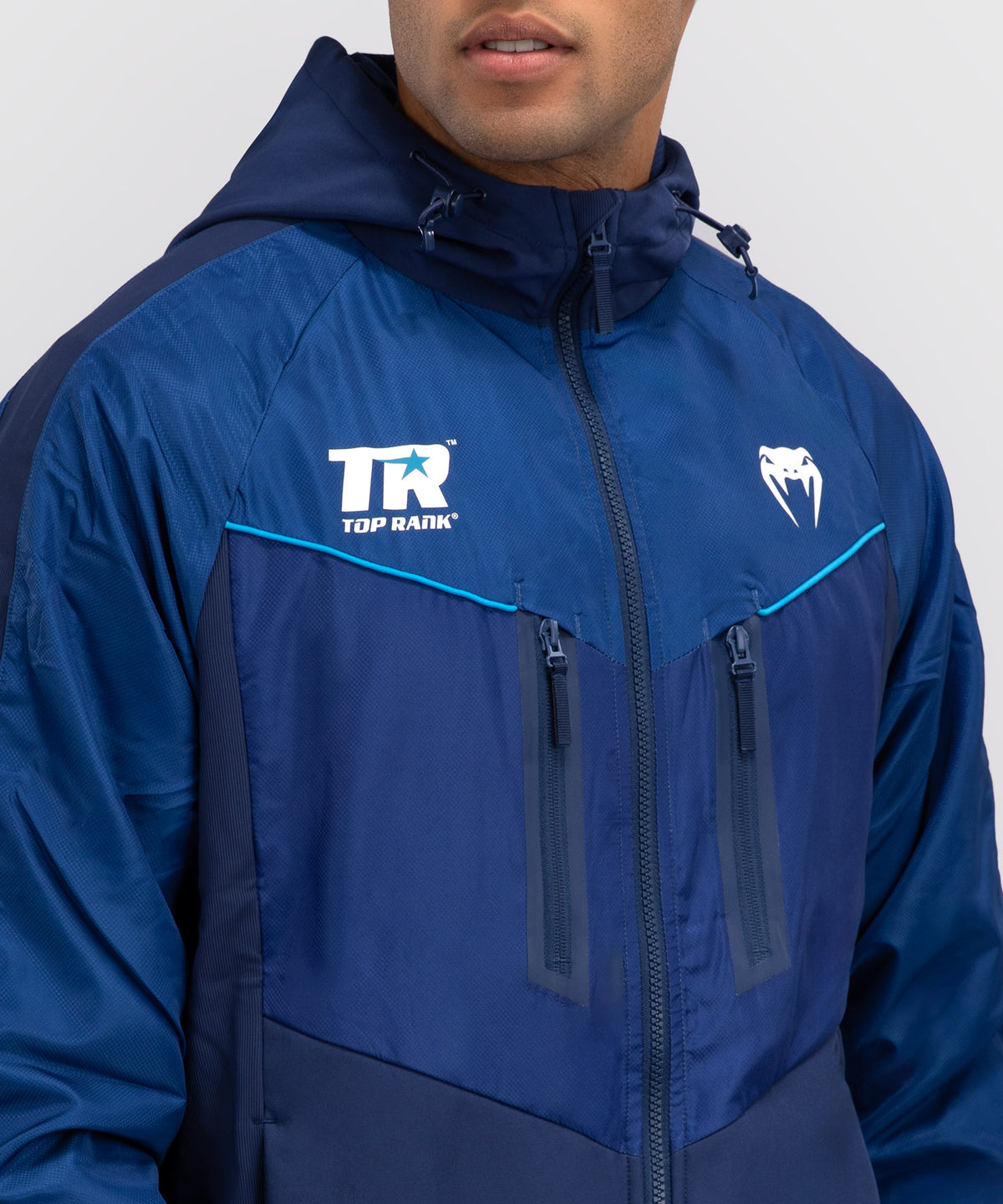 Venum x Top Rank Original Sudadera con Cremallera Completa para Hombre - Azul Marino