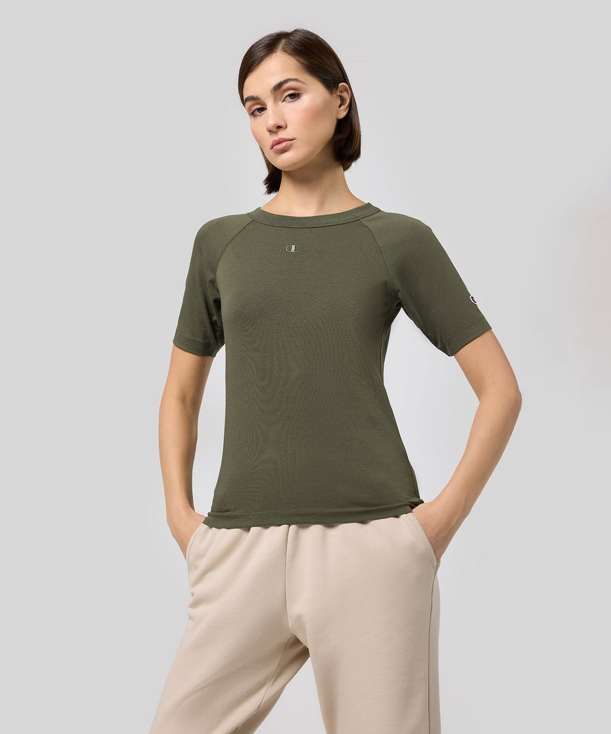 Champion T-Shirt Mujer – Caqui