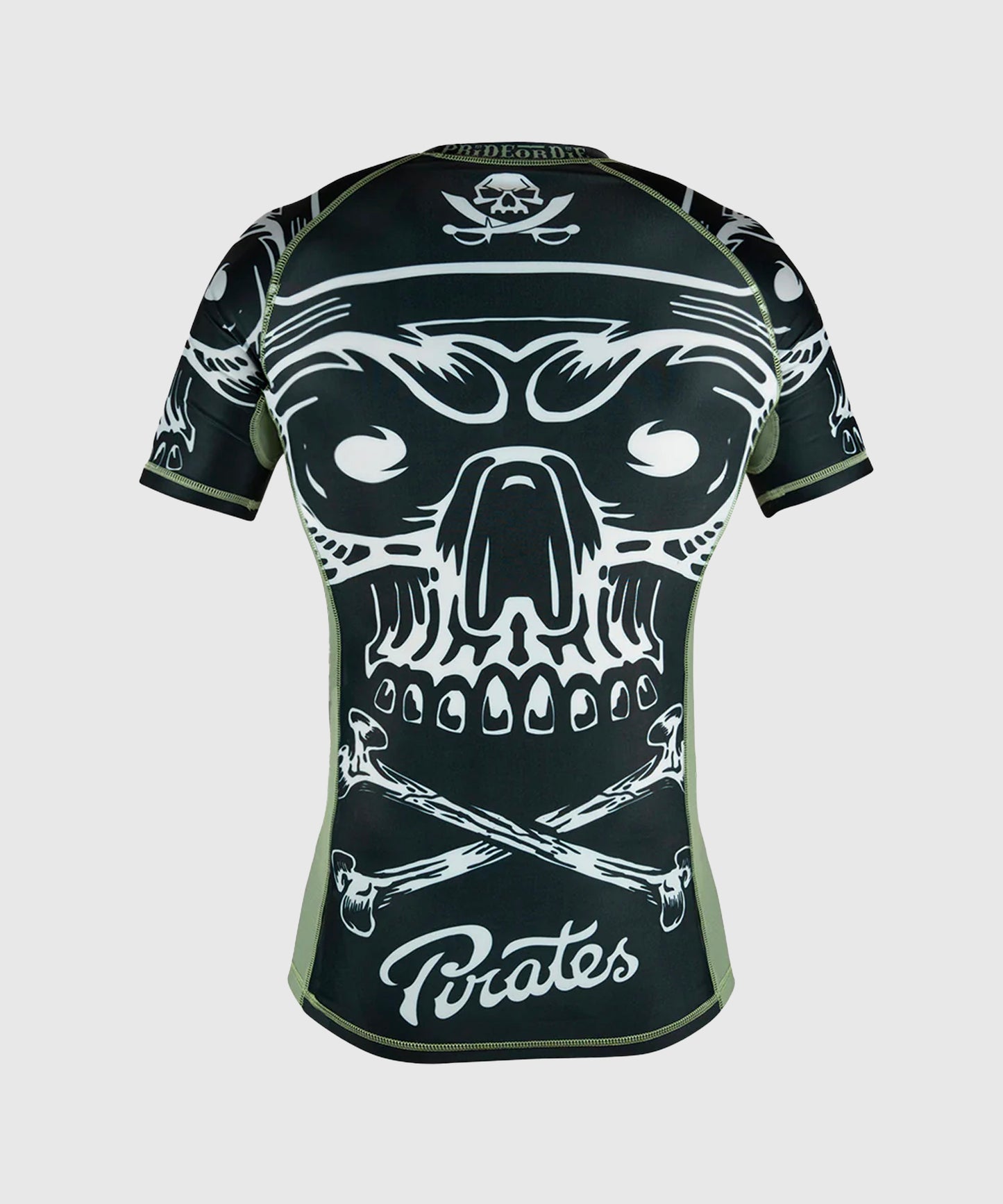 Pride Or Die Pirate V2 Rashguard a Maniche Corte - Nero/Beige