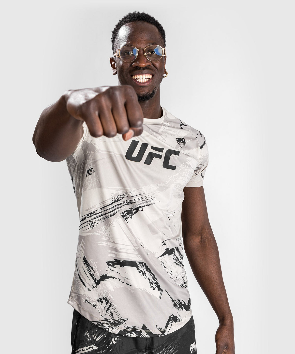 Men's UFC Venum Authentic Fight Week 2.0 Dry Tech- Short Sleeve T-Shirt - Sand