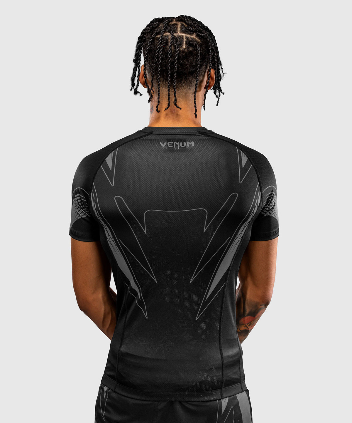 Venum Amazonia Reborn Kurzarm-Rashguard - Schwarz/Grau