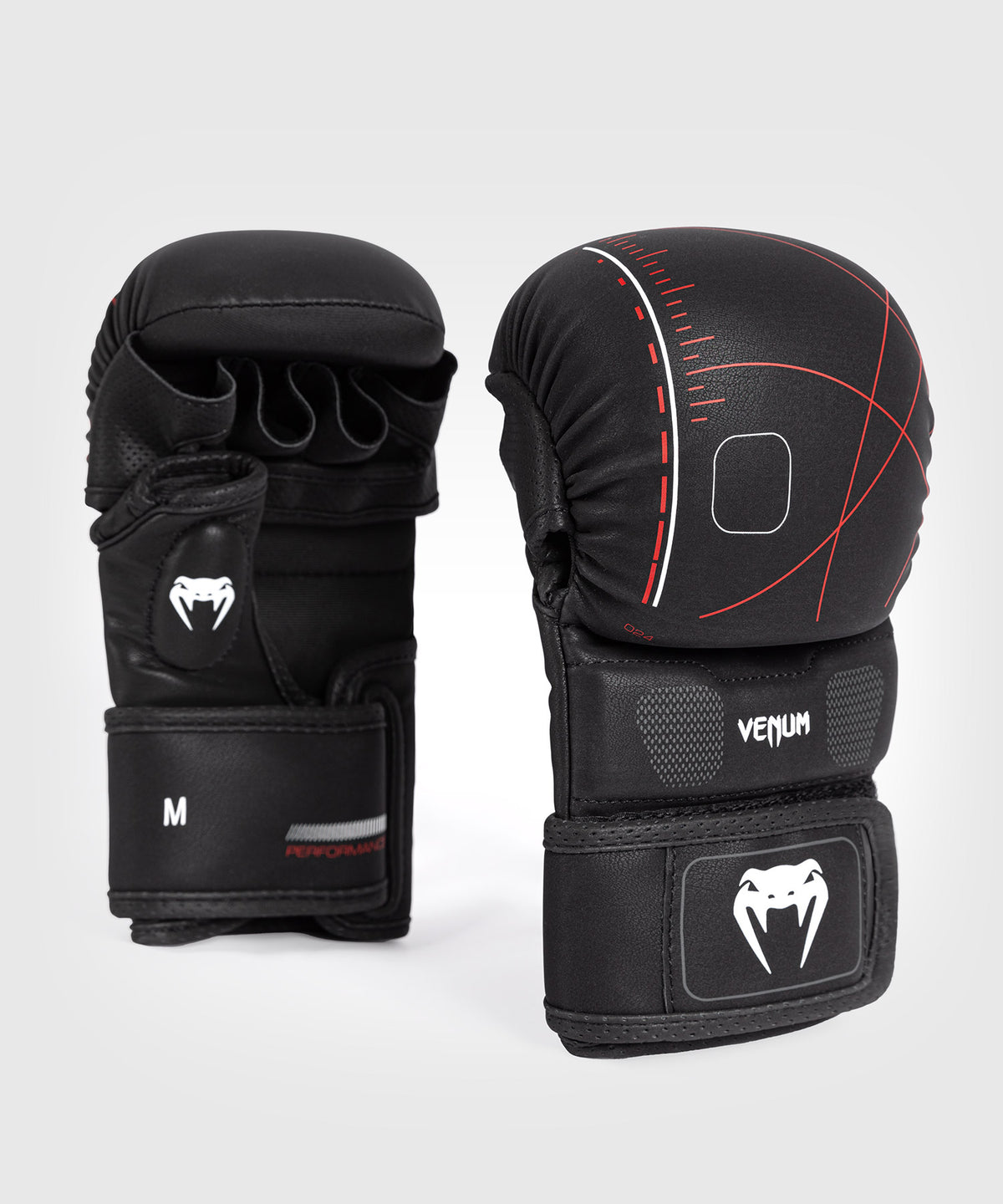 Venum Tactical XT Guantes de sparring - Negro/Rojo fuego