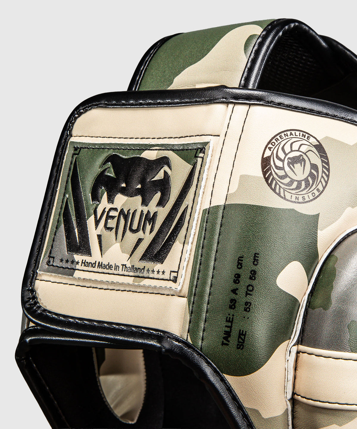 Casque de protection Venum Elite Camo – Kaki/Blanc Cassé