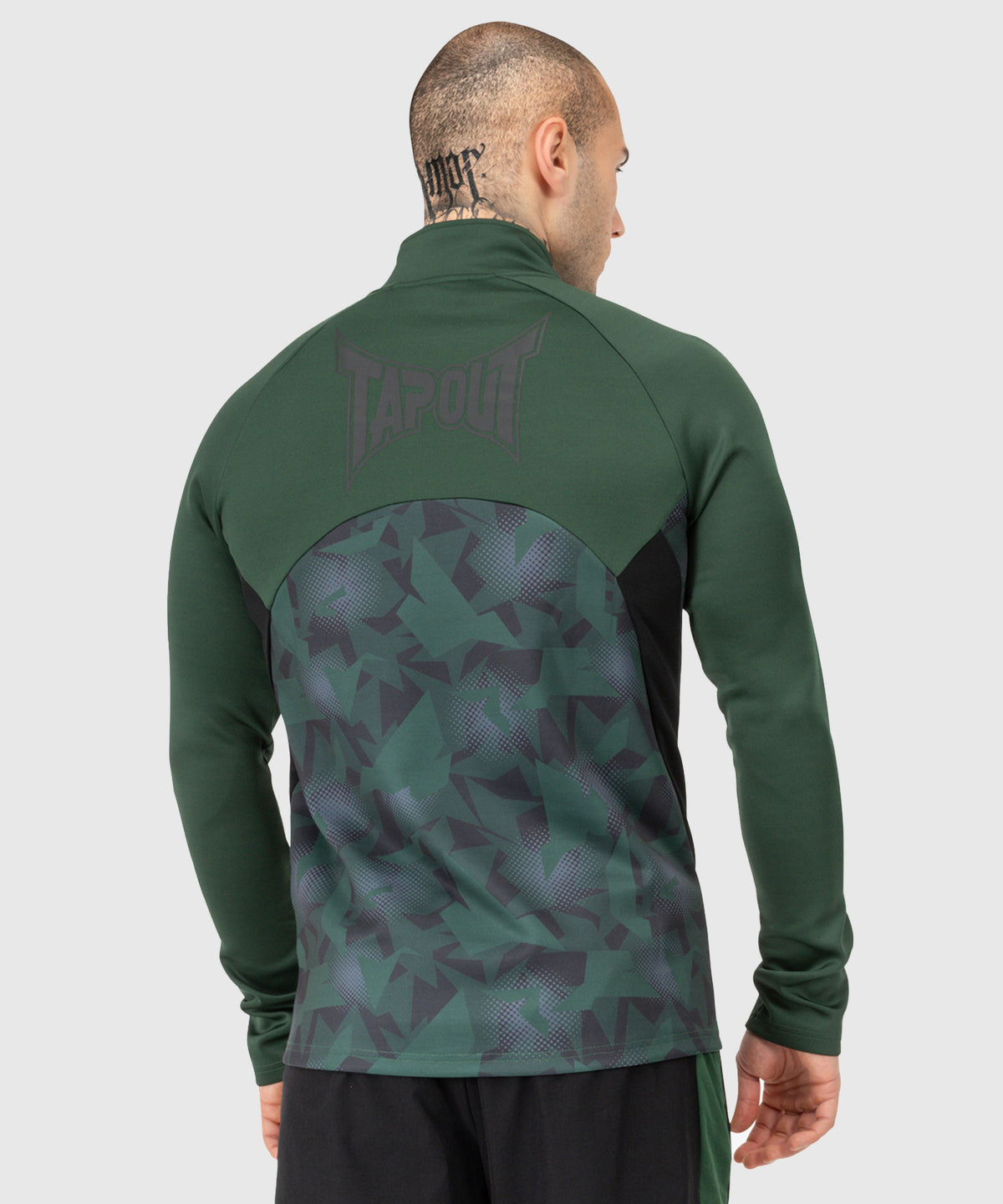 Tapout Training Graphic Long Sleeve T-shirt - Green/Black