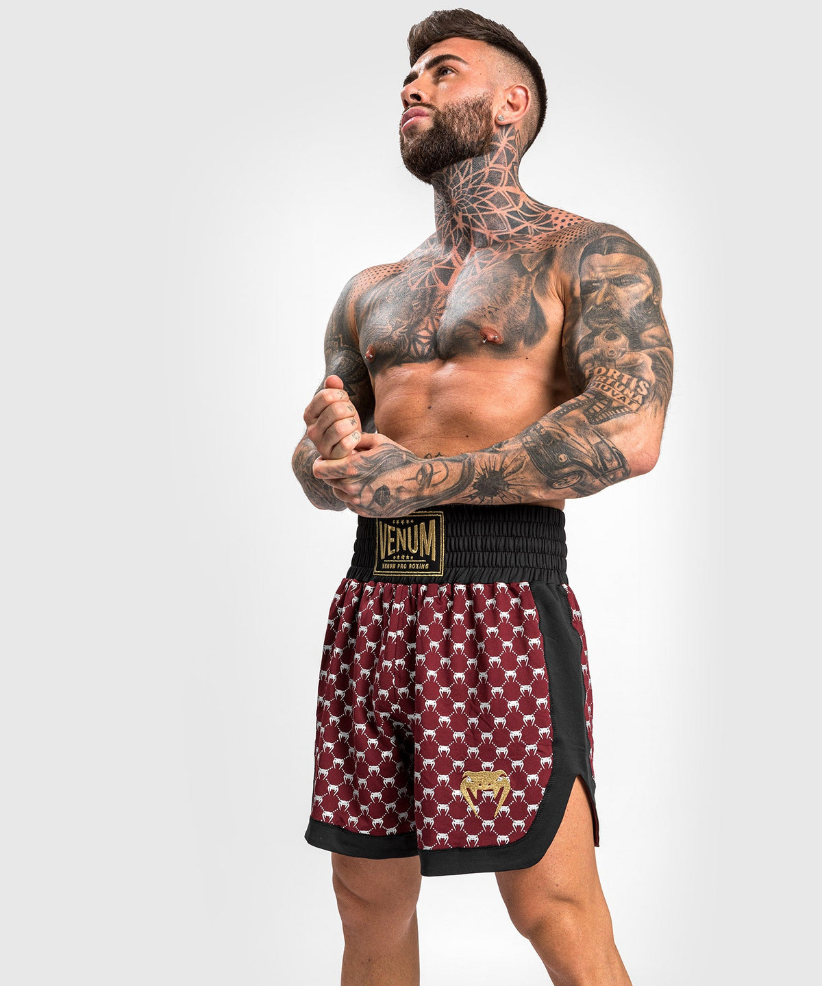 Short de Boxe Venum Monogram - Noir/Bordeaux