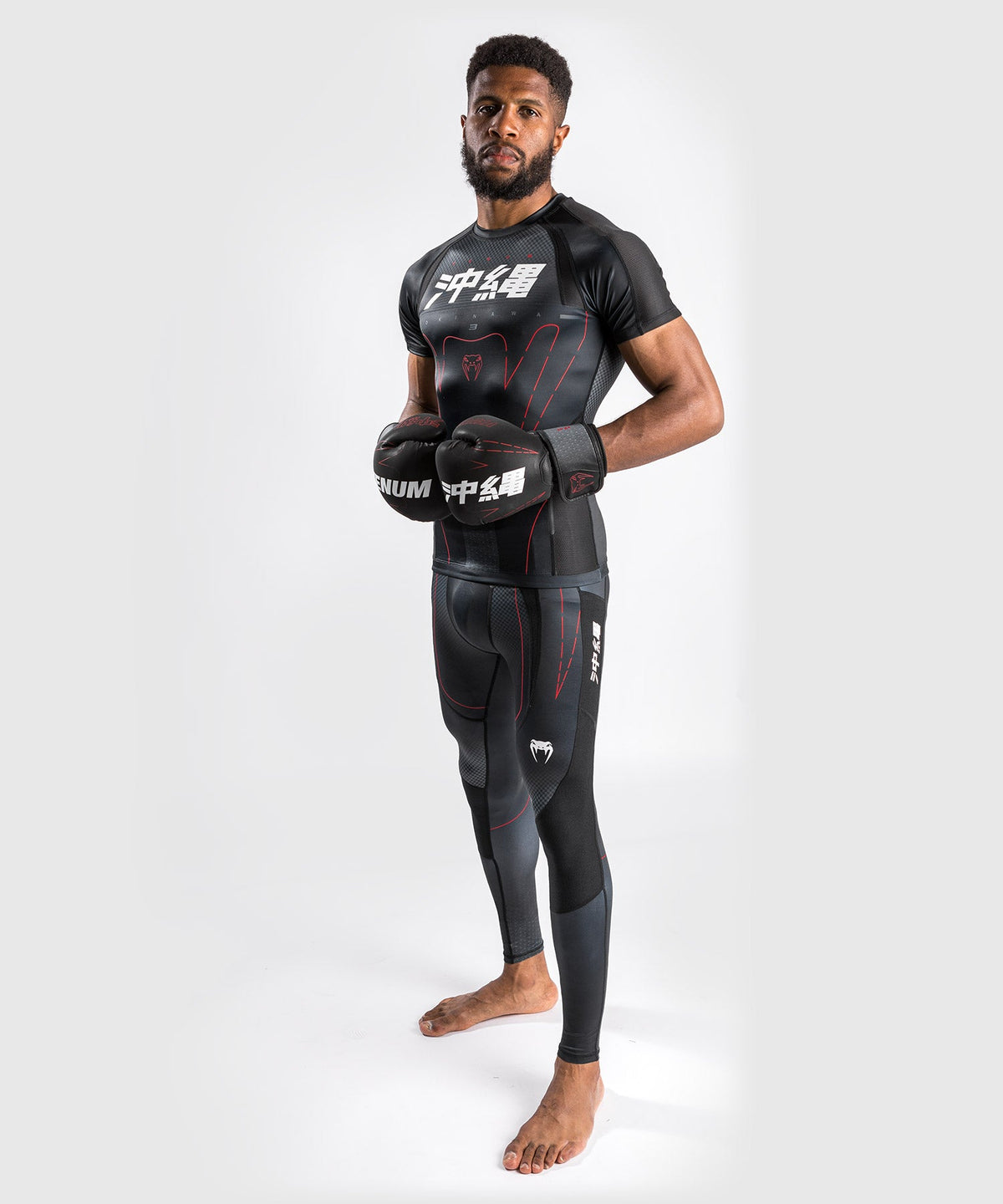 Venum Okinawa 3.0 Rashguard - Kurzarm- Schwarz/Rot