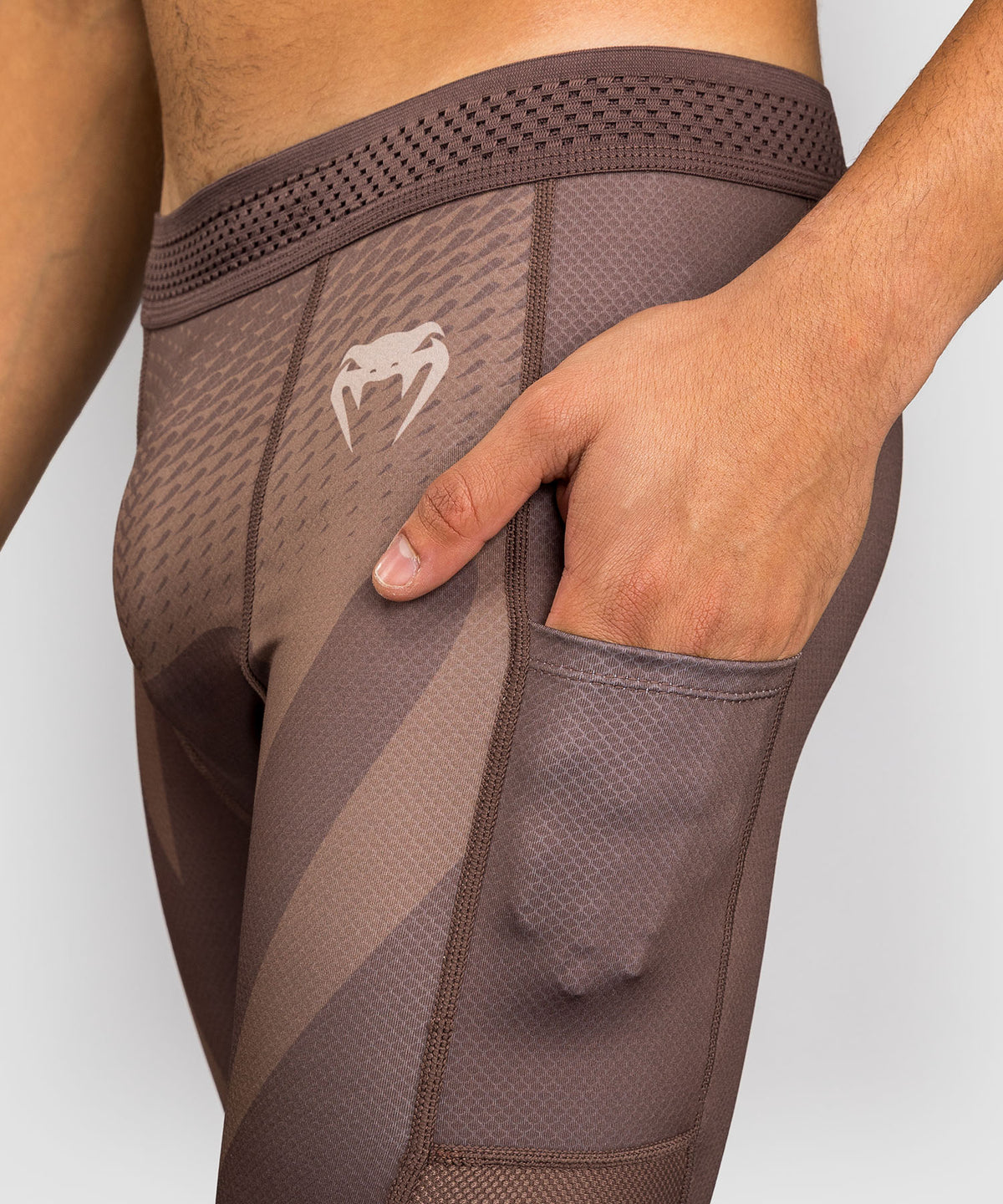 Pantalon de Compression Venum No Gi - Marron Chocolat