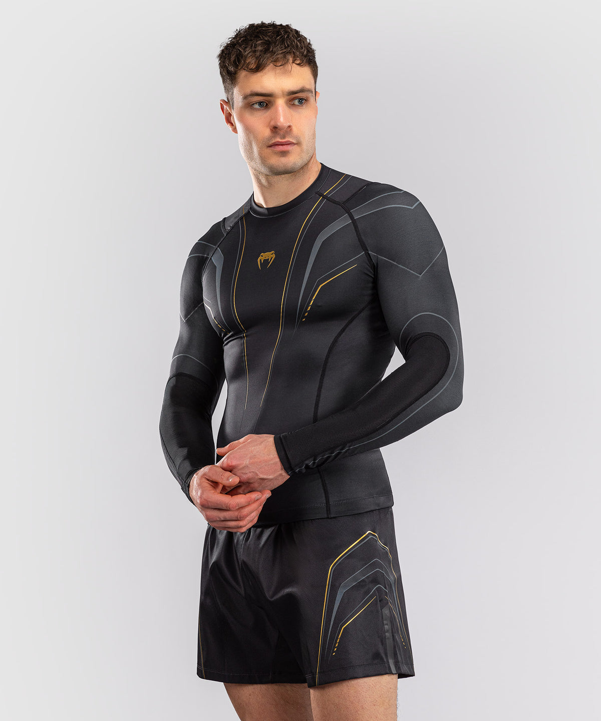 Rashguard à Manches Longues Venum Streamline – Noir/Or