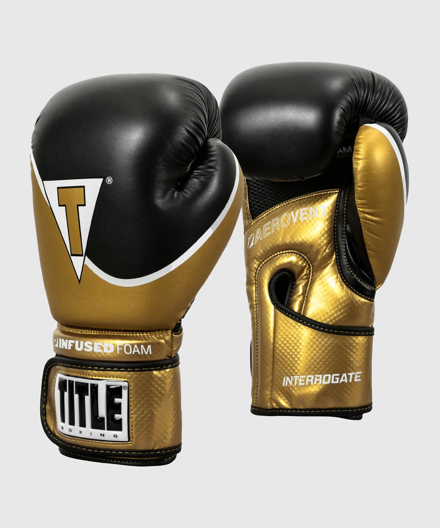 Title Boxing Infused Foam Interrogate 2.0 Boxhandschuhe - Gold/Schwarz