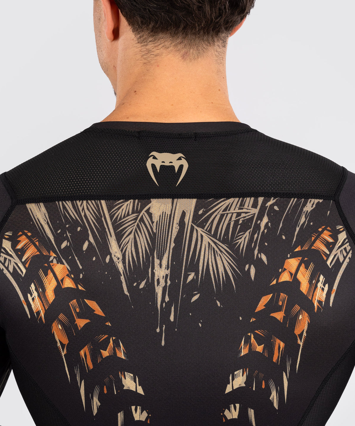 Venum Tiger Rashguard a Maniche Lunghe - Nero/Arancione Neon