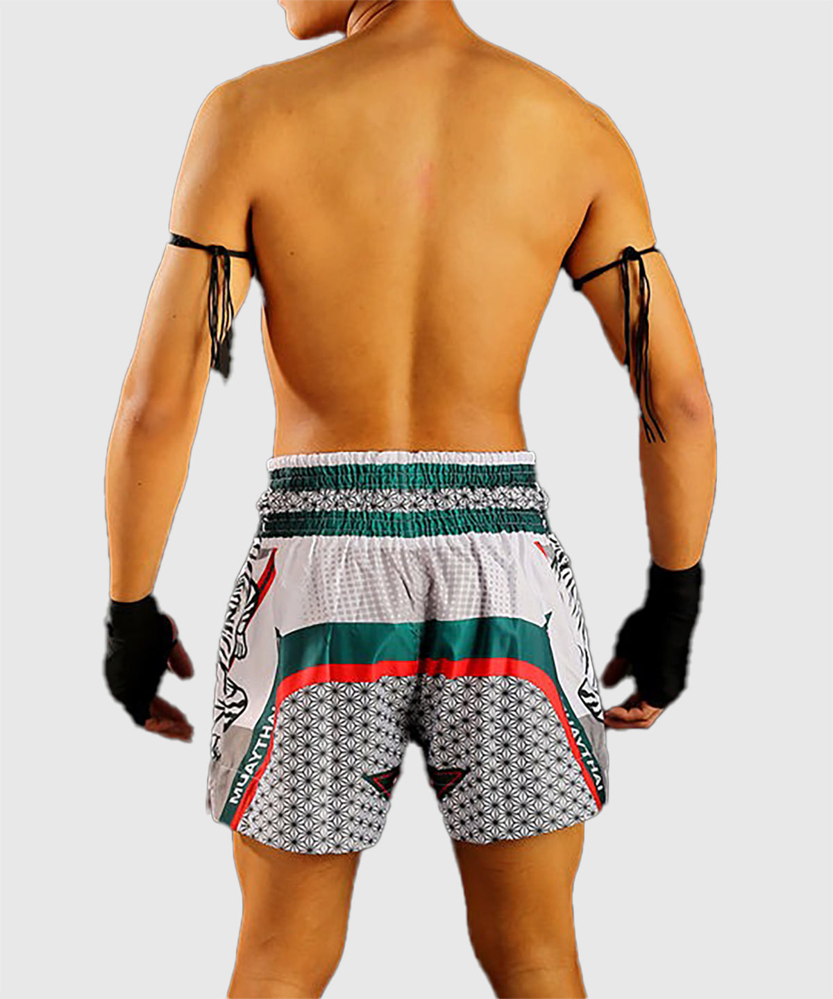 Short de Muay Thai Tuff White Tiger - Blanc