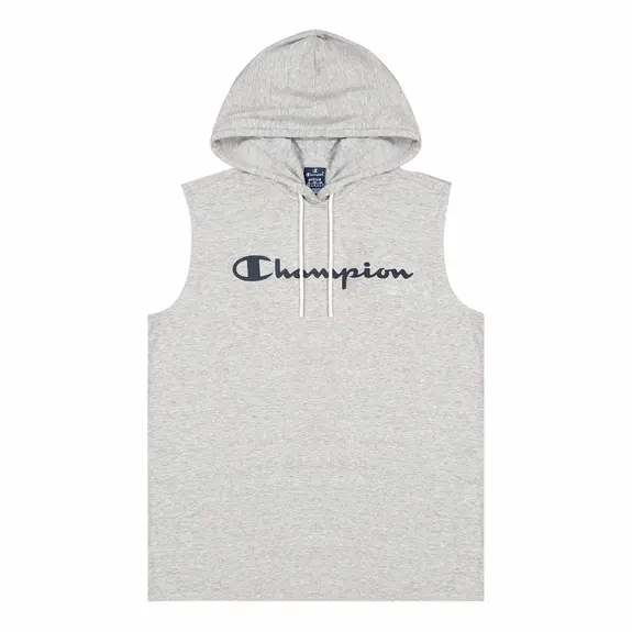Champion T-Shirt mit Kapuze Ärmellos – Grau