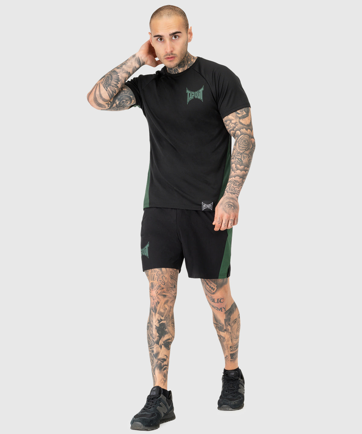 T-shirt Tapout Training - Noir/Vert
