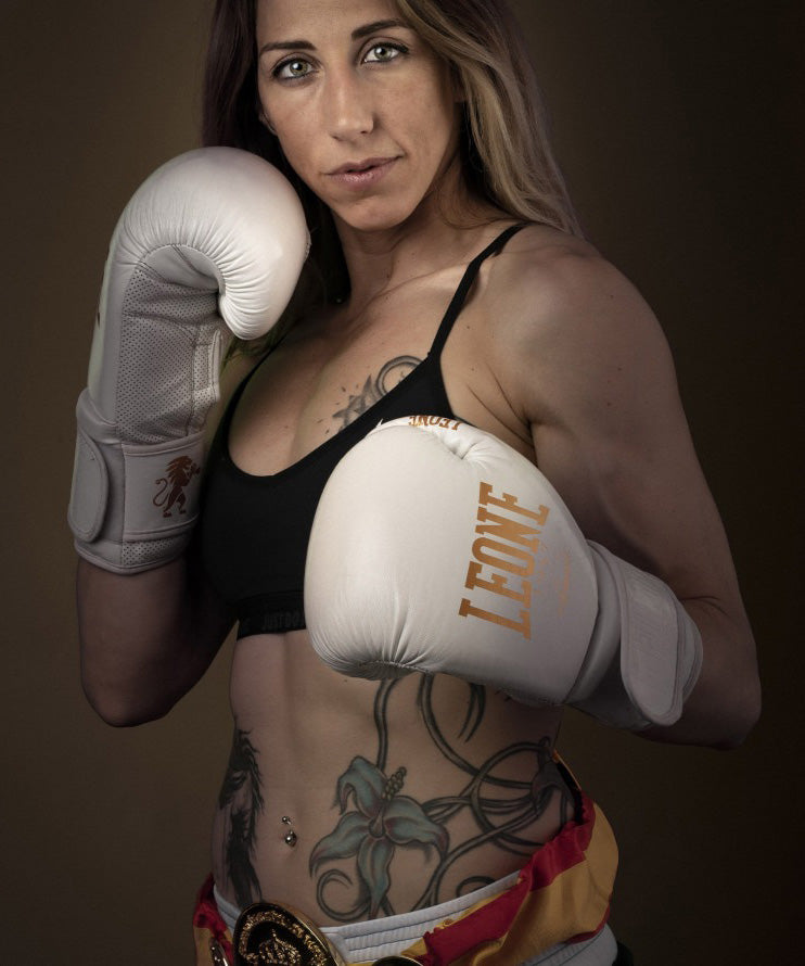 Leone Gn059 Boxing Gloves - White