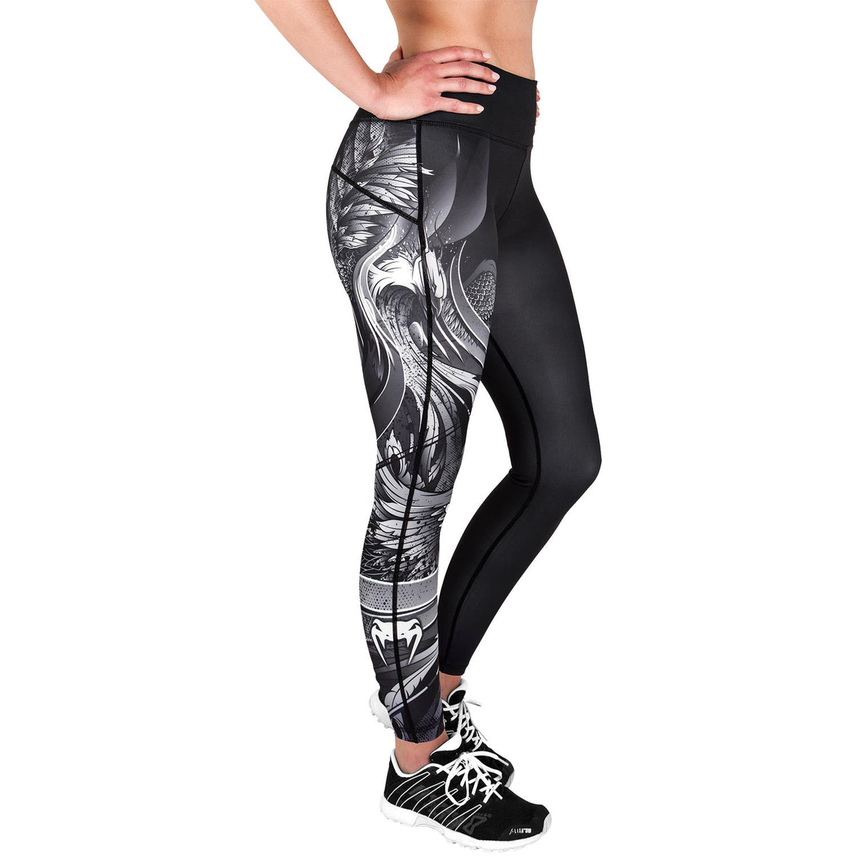 Phoenix Damen Leggings - Schwarz/Weiß