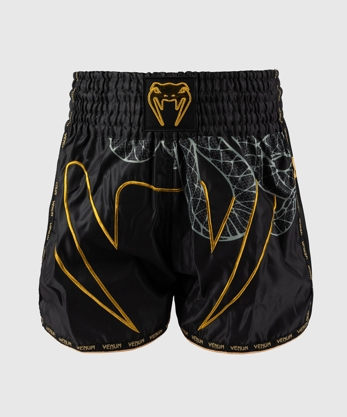 Short de Muay Thai Venum Serpenti – Noir/Argent/Or