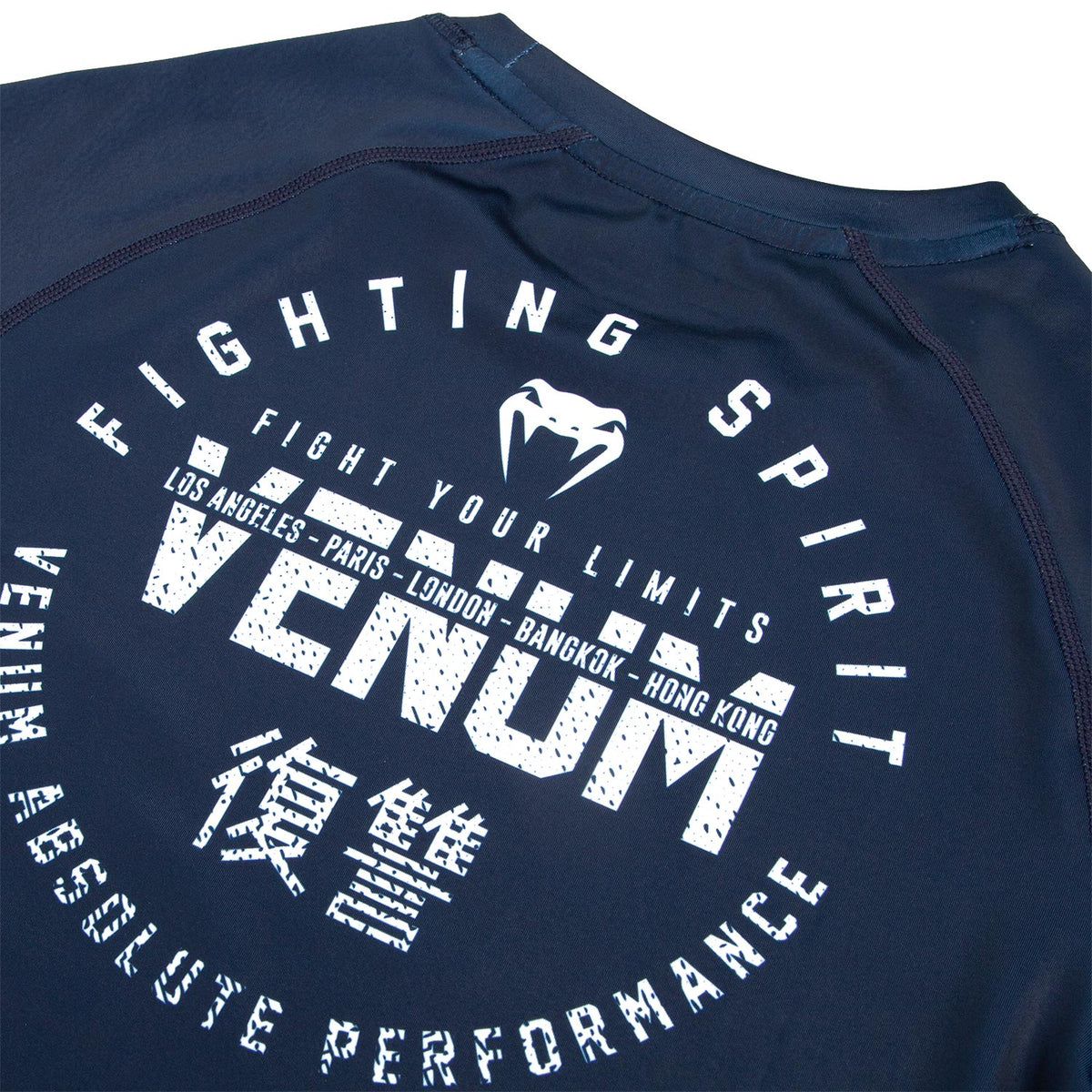 Rashguard Signature Mangas Cortas - Azul Marino/Blanco