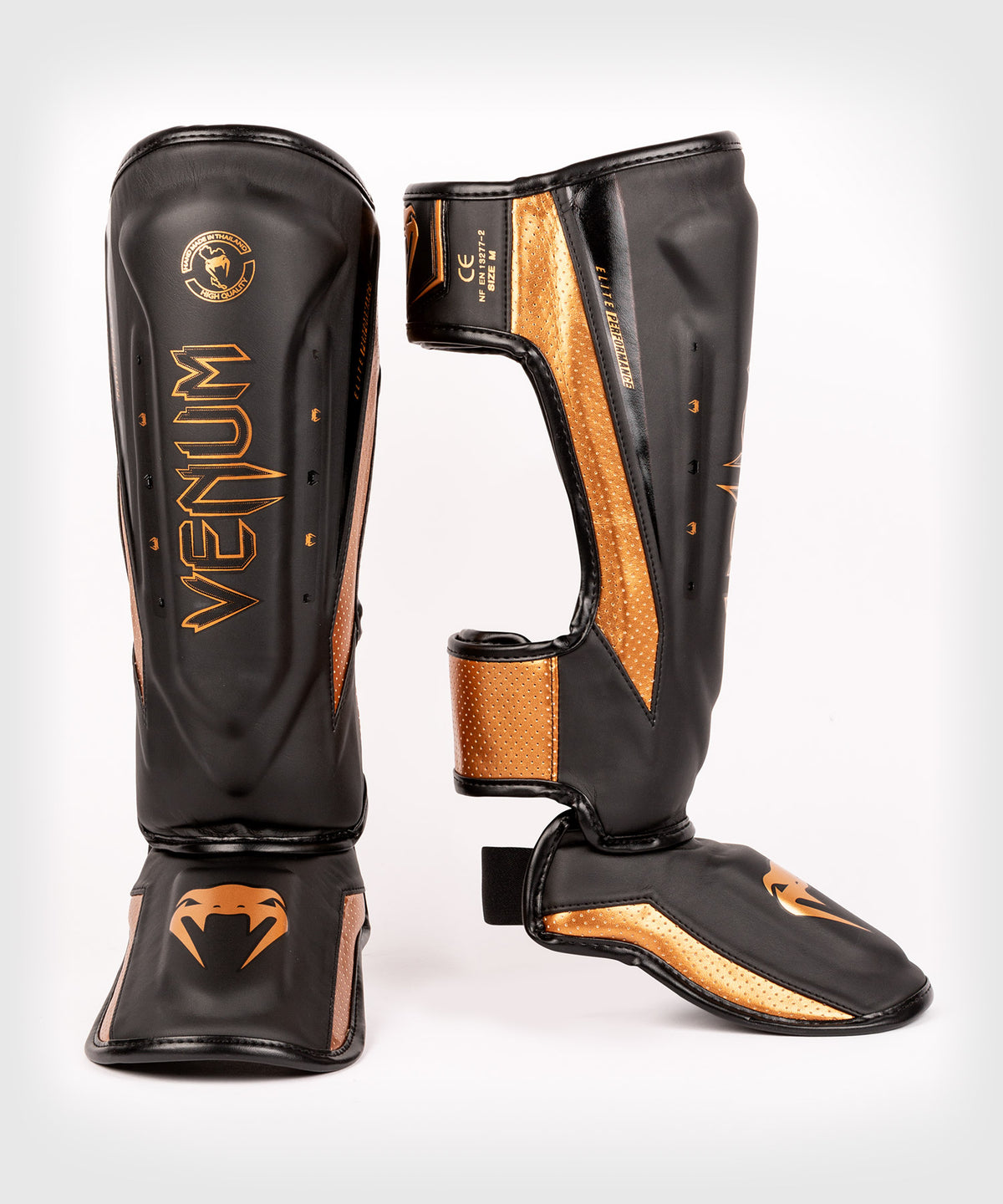 Venum Elite Evo Schienbeinschoner - Schwarz/Bronze