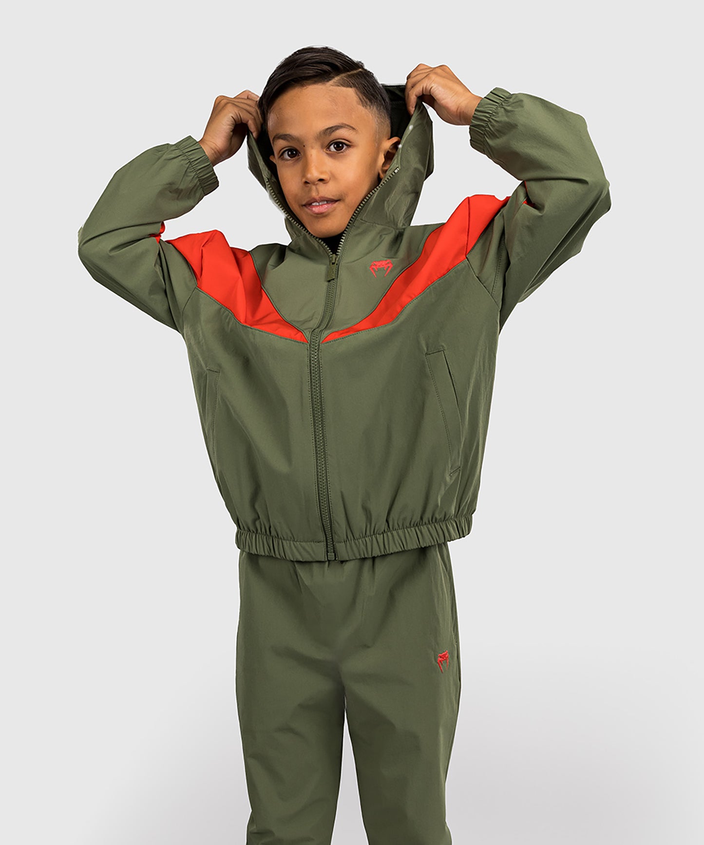 Venum Vectra Kinder Trainingsjacke - Armeegrün/Orange