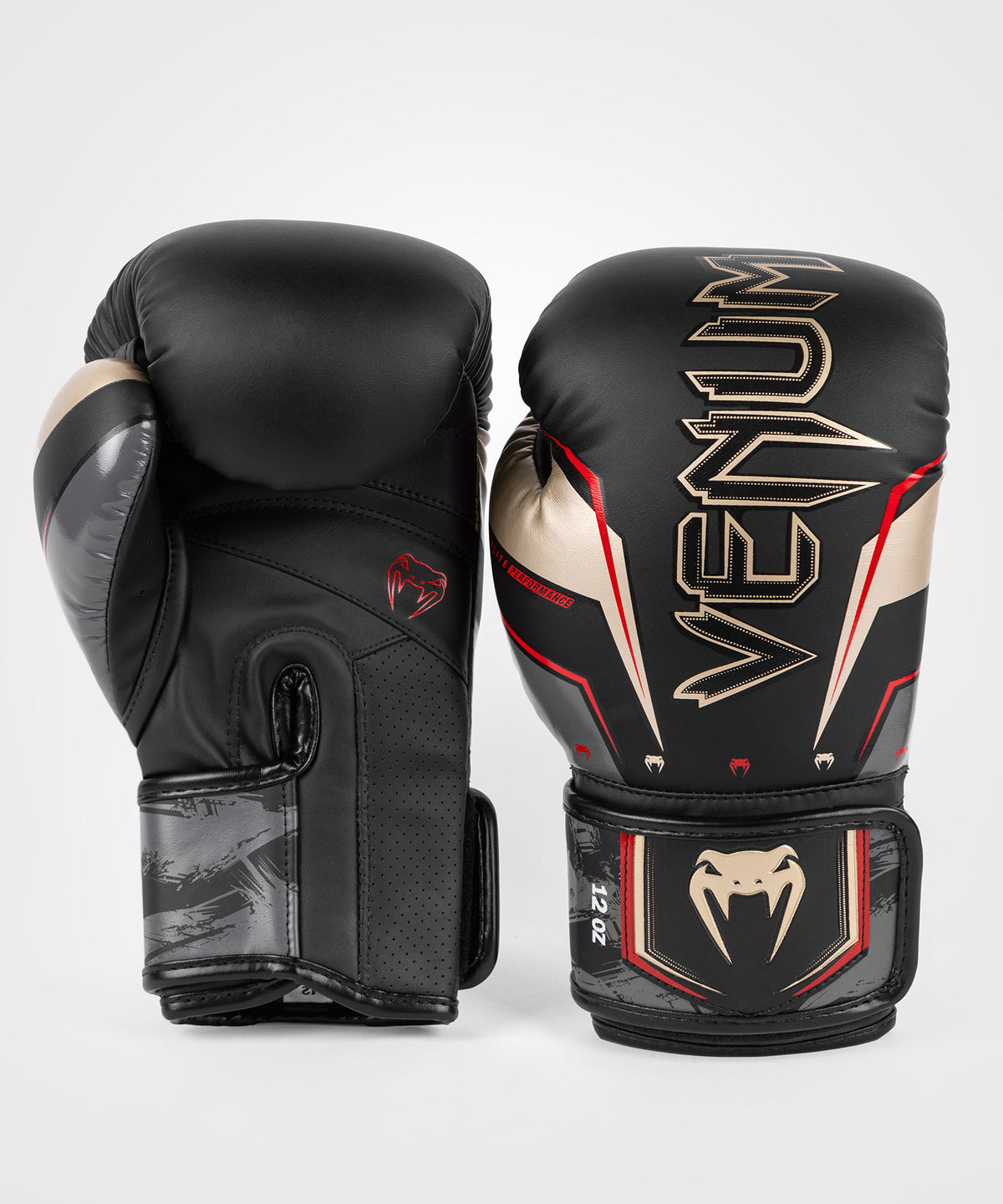 Venum Elite Evo Boxhandschuhe - Schwarz/Gold/Rot