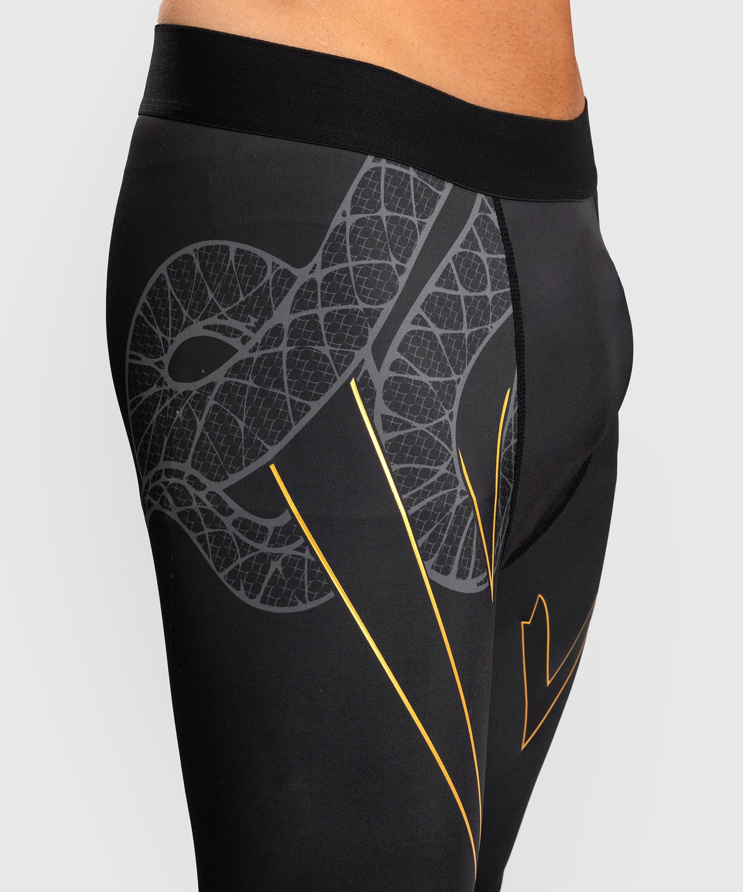 Venum Serpenti Spats - Black/Silver/Gold