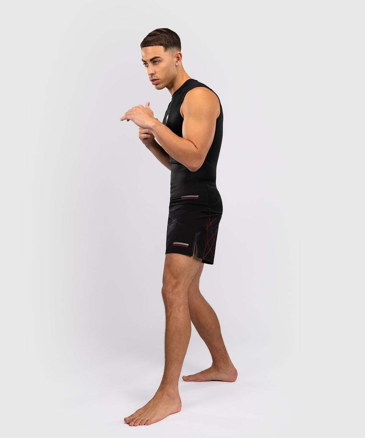 Venum Tactical XT Rashguard senza maniche - Nero/Rosso Fuoco