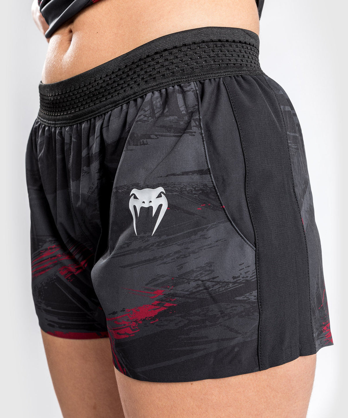 Short d'Entrainement UFC Venum Authentic Fight Week 2.0 - Pour Femmes - Noir/Rouge