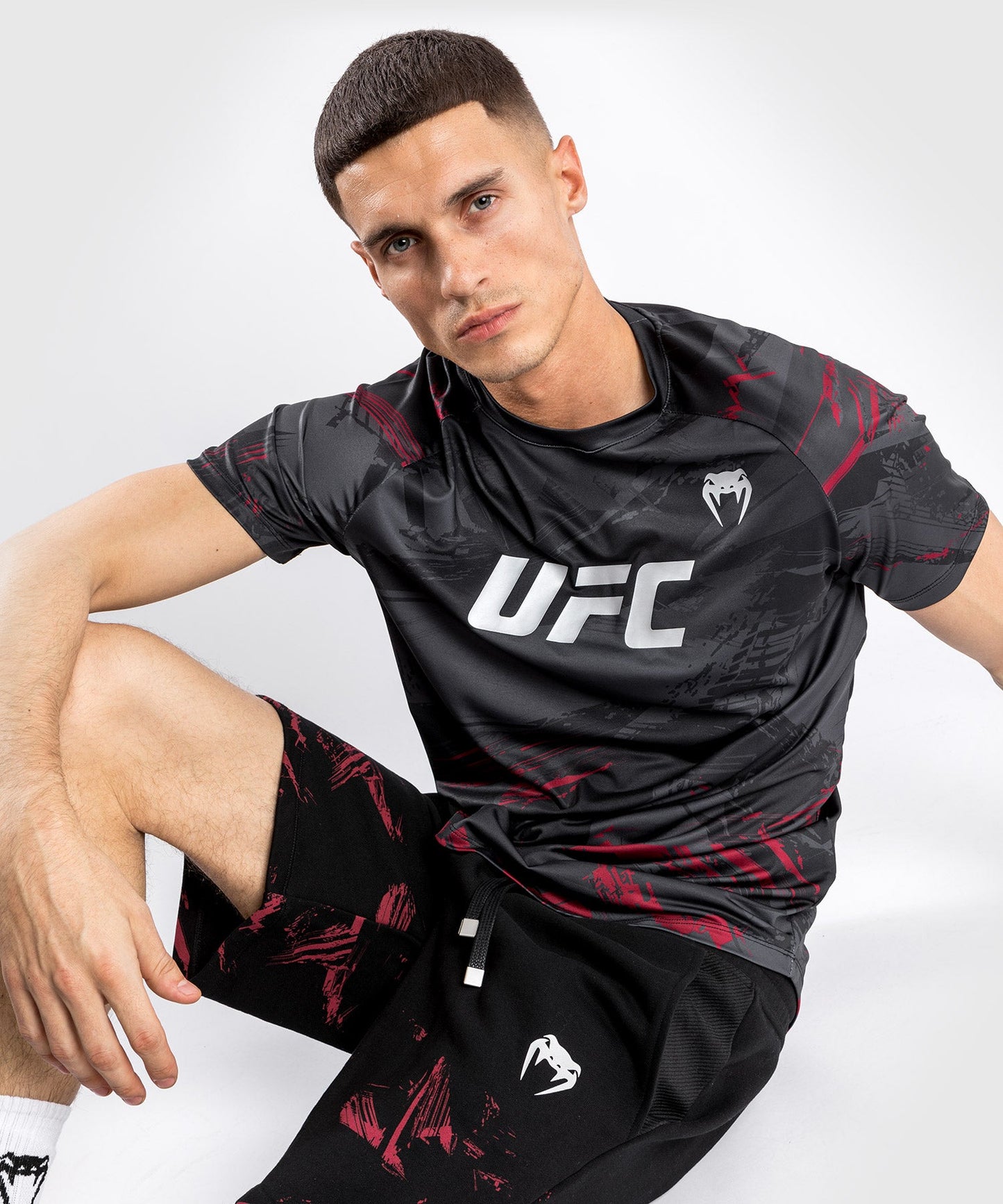 Dry Tech Kurzarm T-Shirt Mann UFC Venum Authentic Fight Week 2.0 - Schwarz