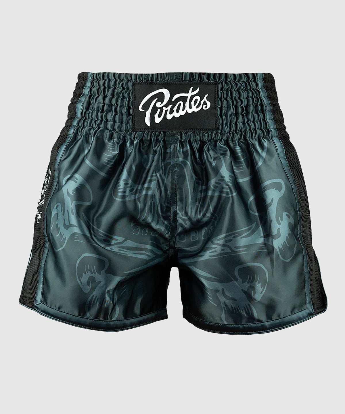 Pride Or Die Pirate V2 Muay Thai Shorts - Nero/Grigio