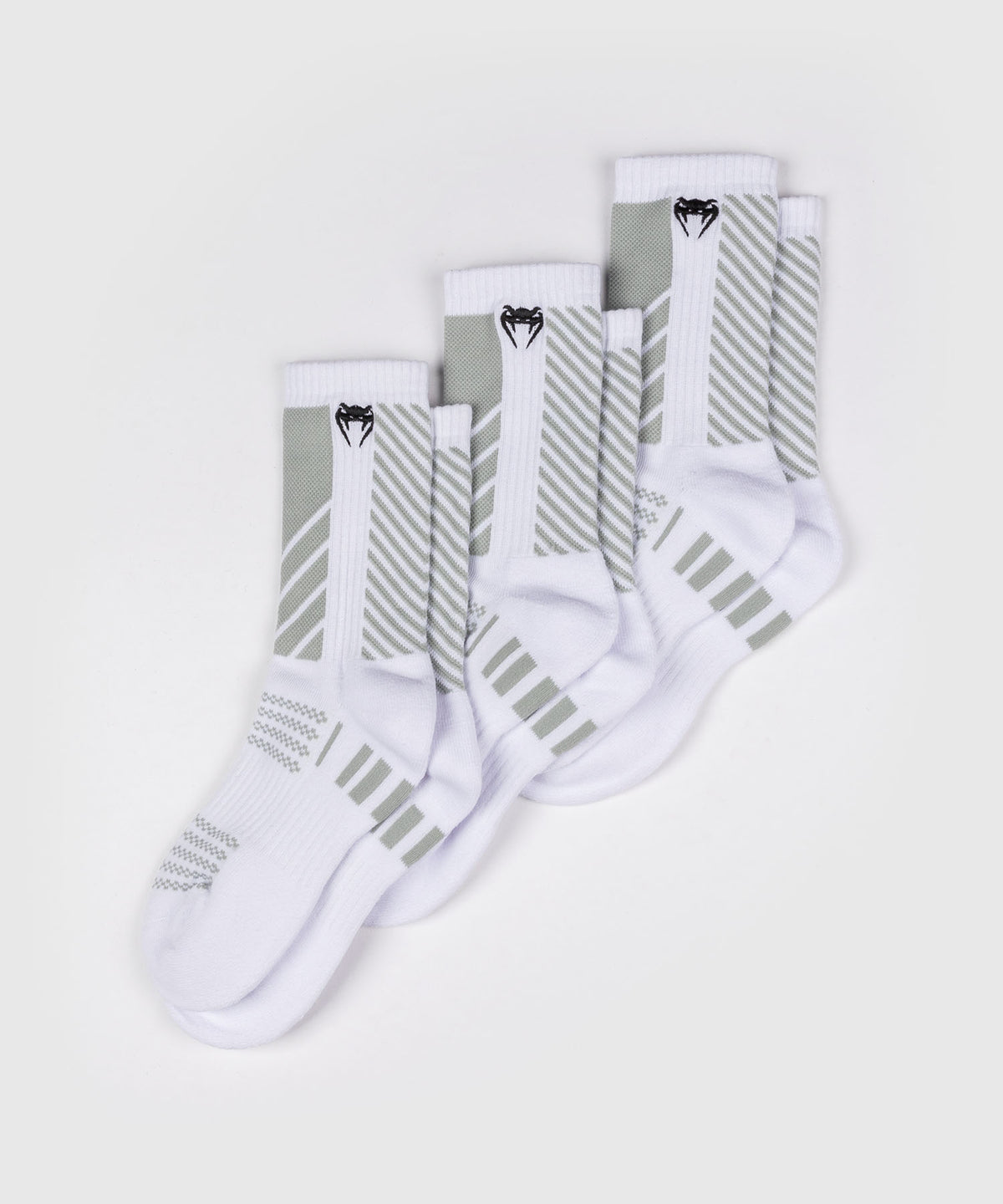 Venum Vector Crew Socks 3 Pack - White/Grey