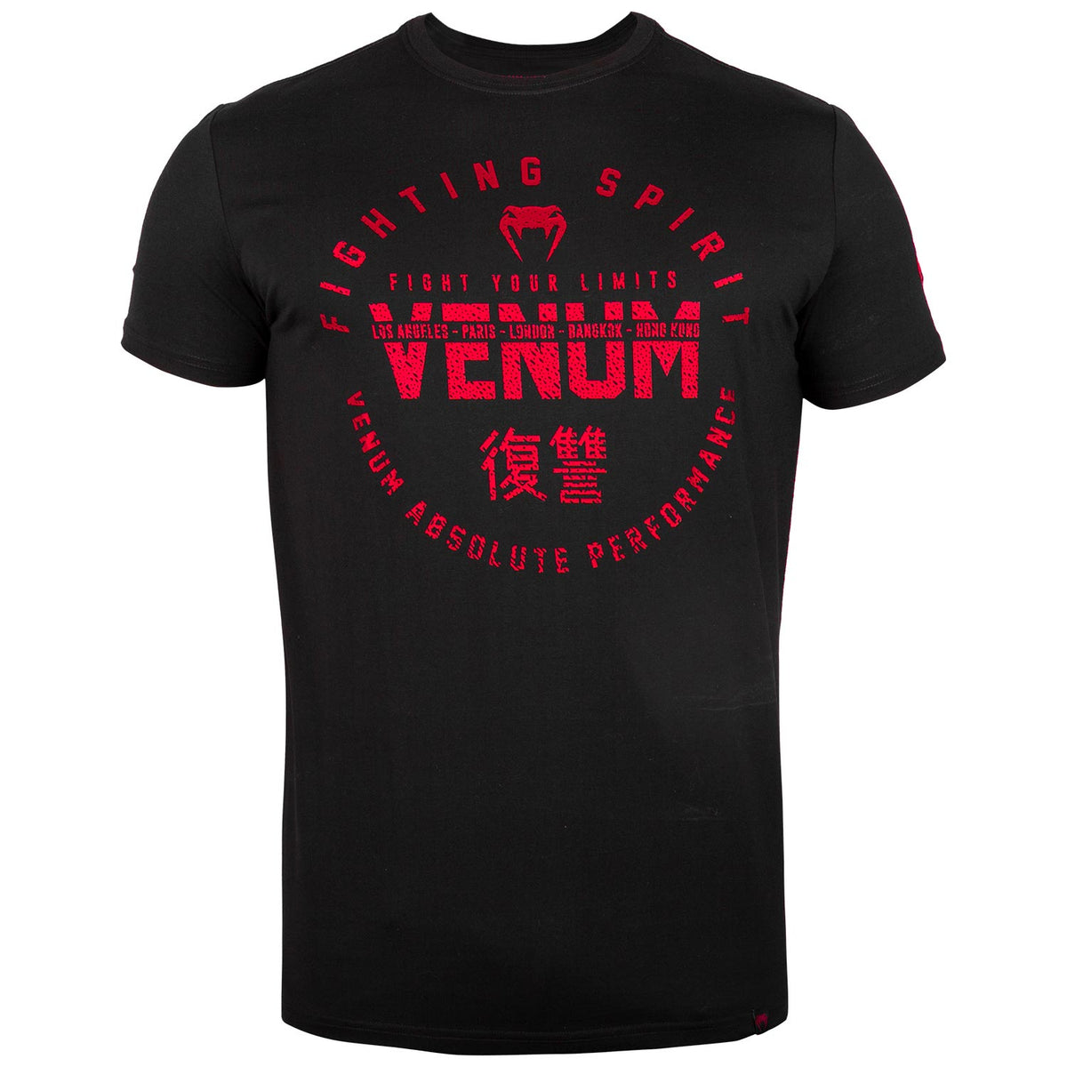 T-shirt Venum Signature - Manches courtes - Noir/Rouge