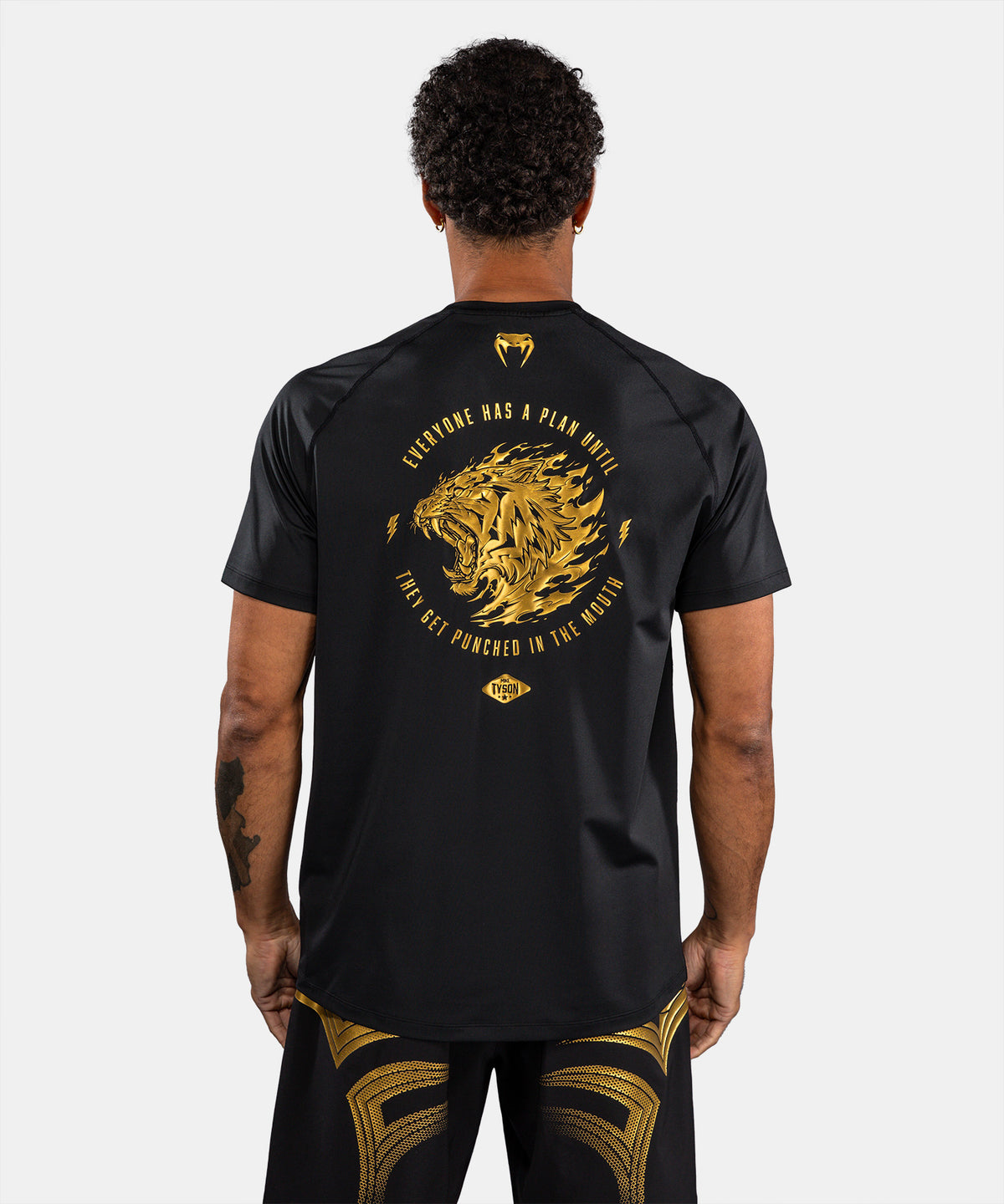 Venum x Mike Tyson Tiger Maglietta Dry Tech - Nero/Oro