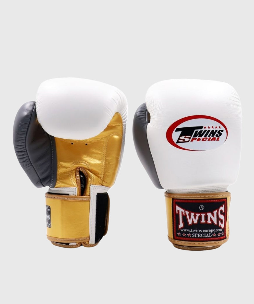 Twins BGVL4 Guantes de Boxeo - Oro/Blanco/Gris