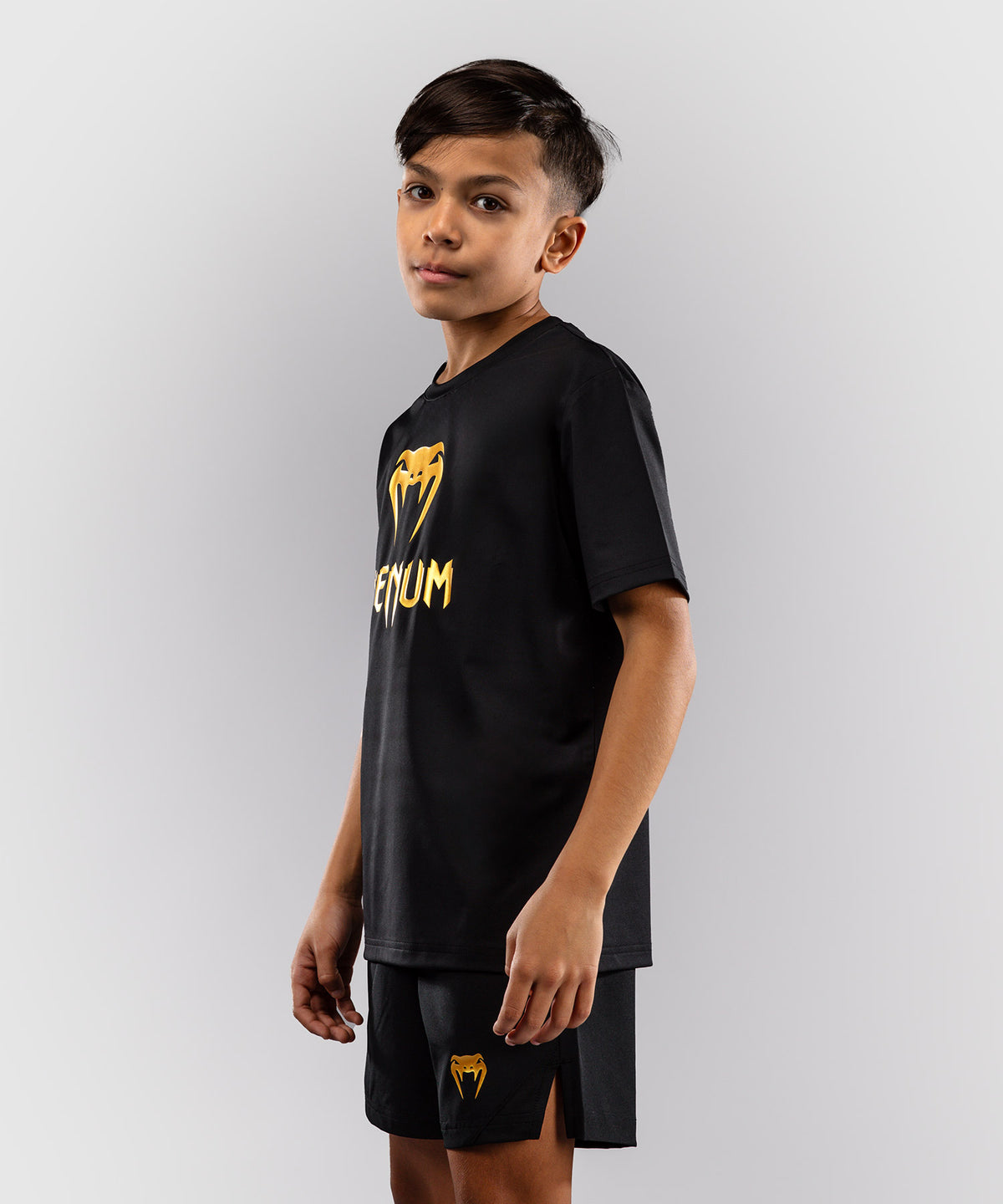Venum Classic Camiseta Dry Tech para niños - Negro/Dorado