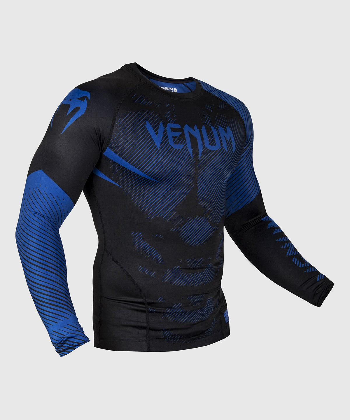 Rashguard Venum NoGi 2.0 - Manches Longues Approuvé IBJJF - Noir/Bleu
