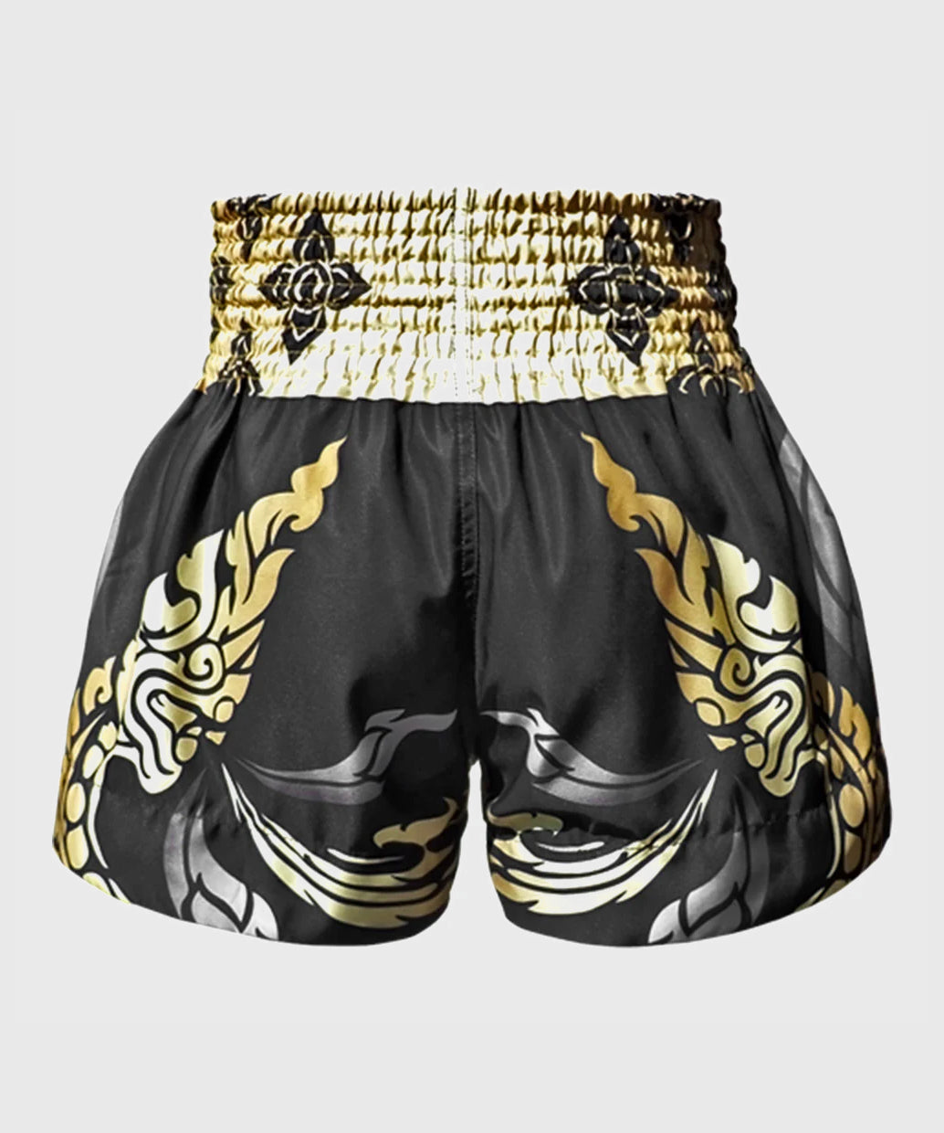 Tuff The King Of Naga Black Muay Thai Shorts - Black/Gold
