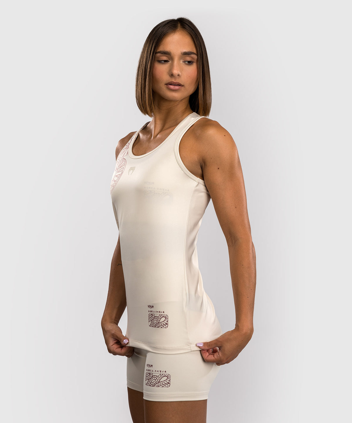 Venum Serpenti Damen Tank Top – Elfenbein/Burgunder
