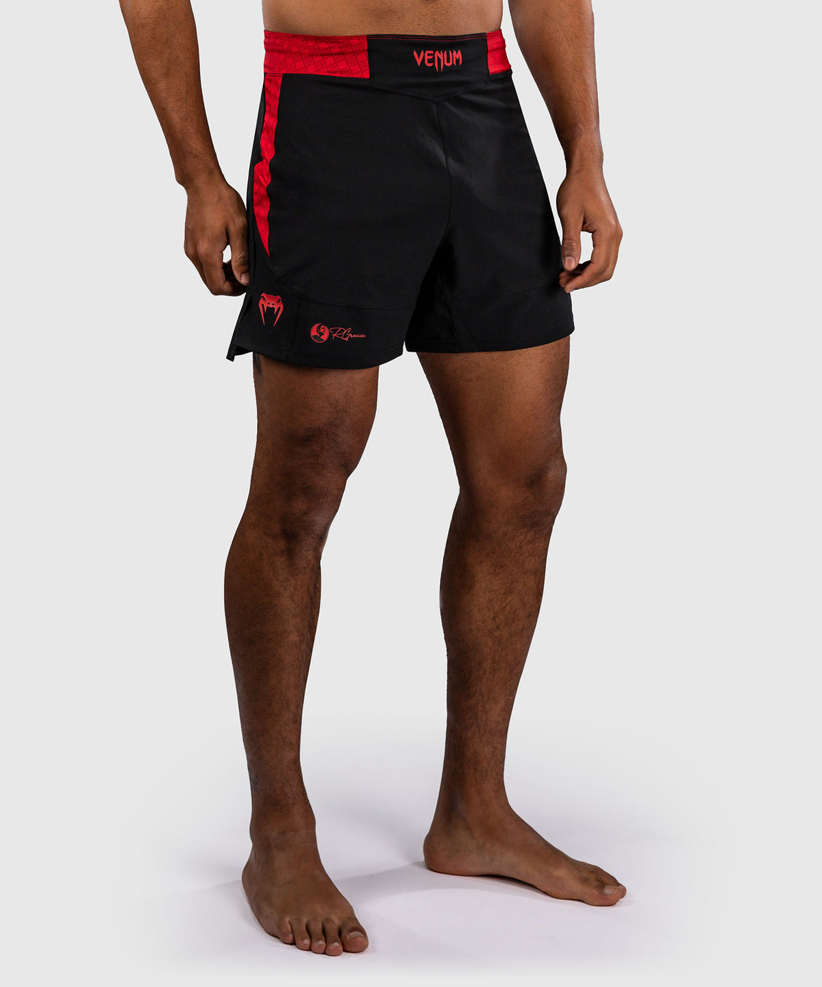 Venum x Roger Gracie Signature Short de Combate - Negro/Rojo