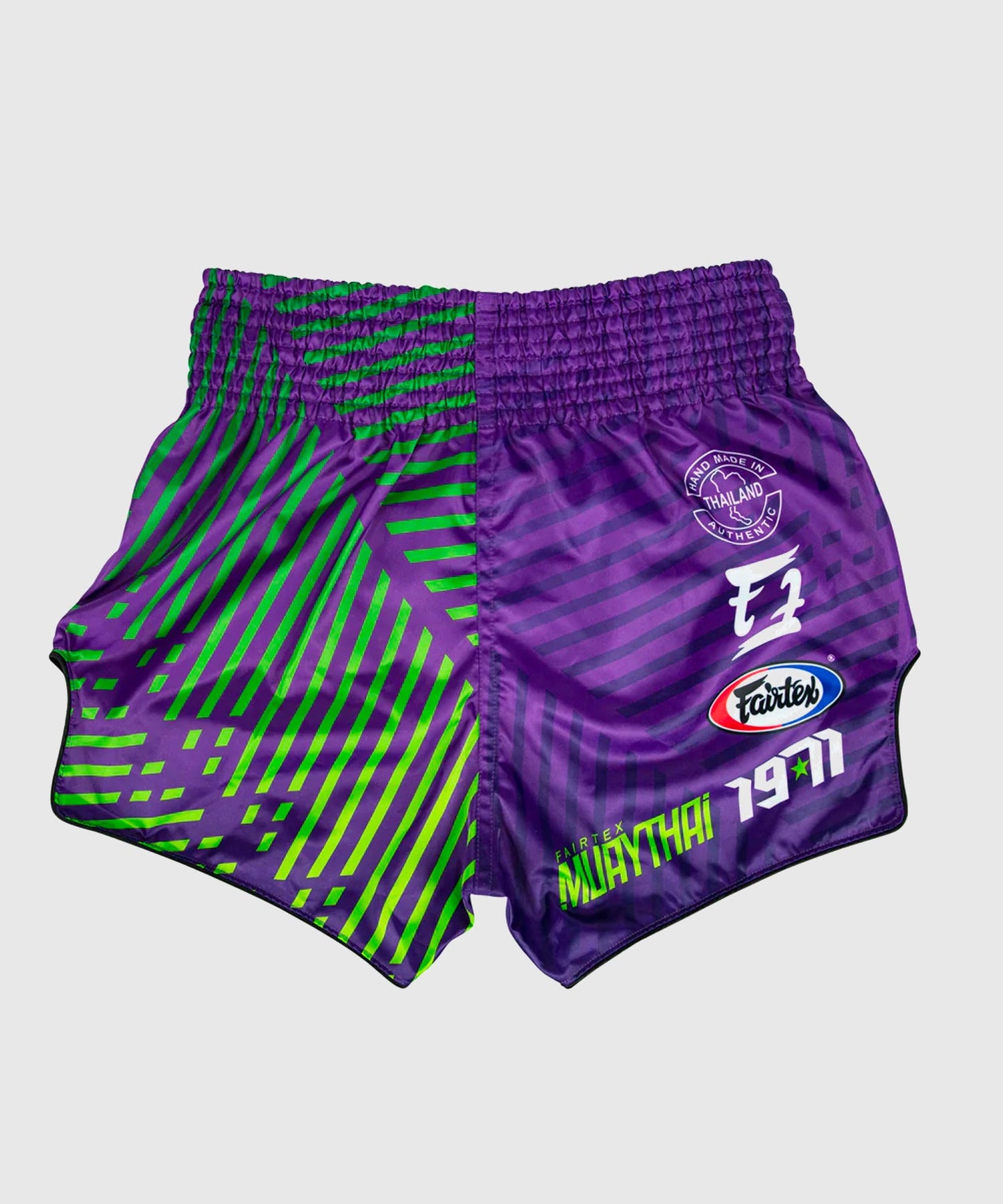 Short de Muay Thai Fairtex Racer - Violet/Vert