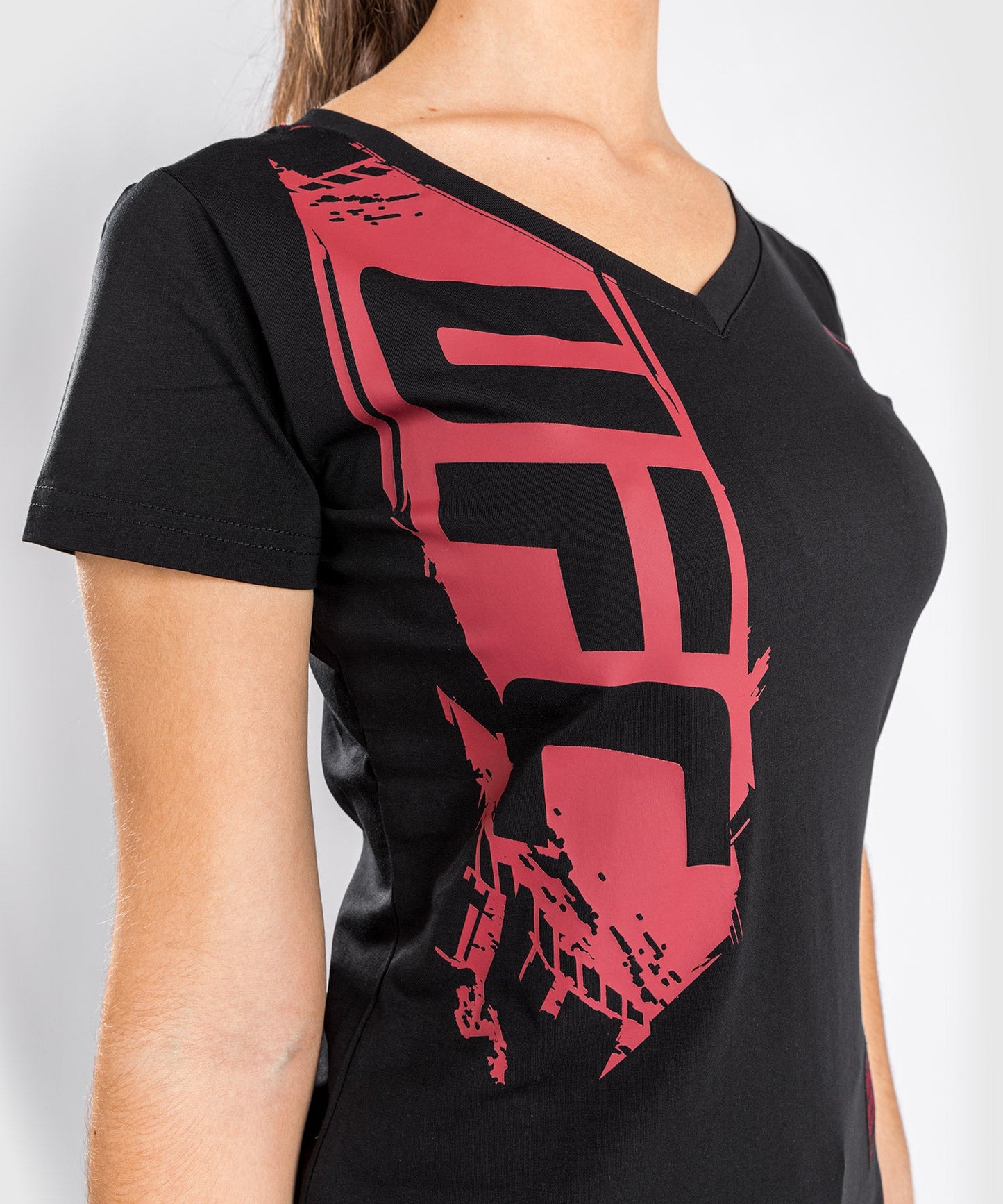 T-Shirt UFC Venum Authentic Fight Week 2.0 - Pour Femmes - Noir/Rouge