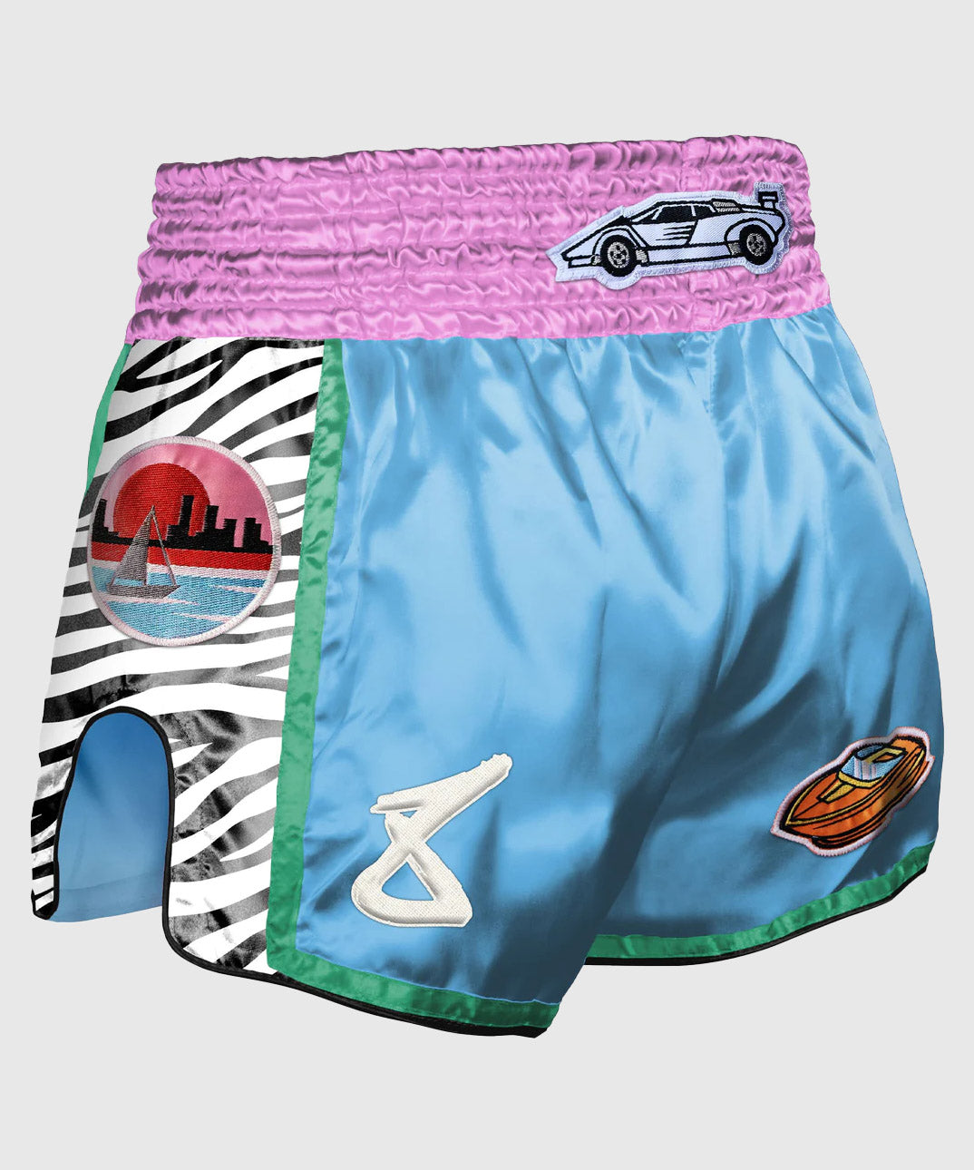 Short de Muay Thai 8 Weapons Miami Thai - Bleu