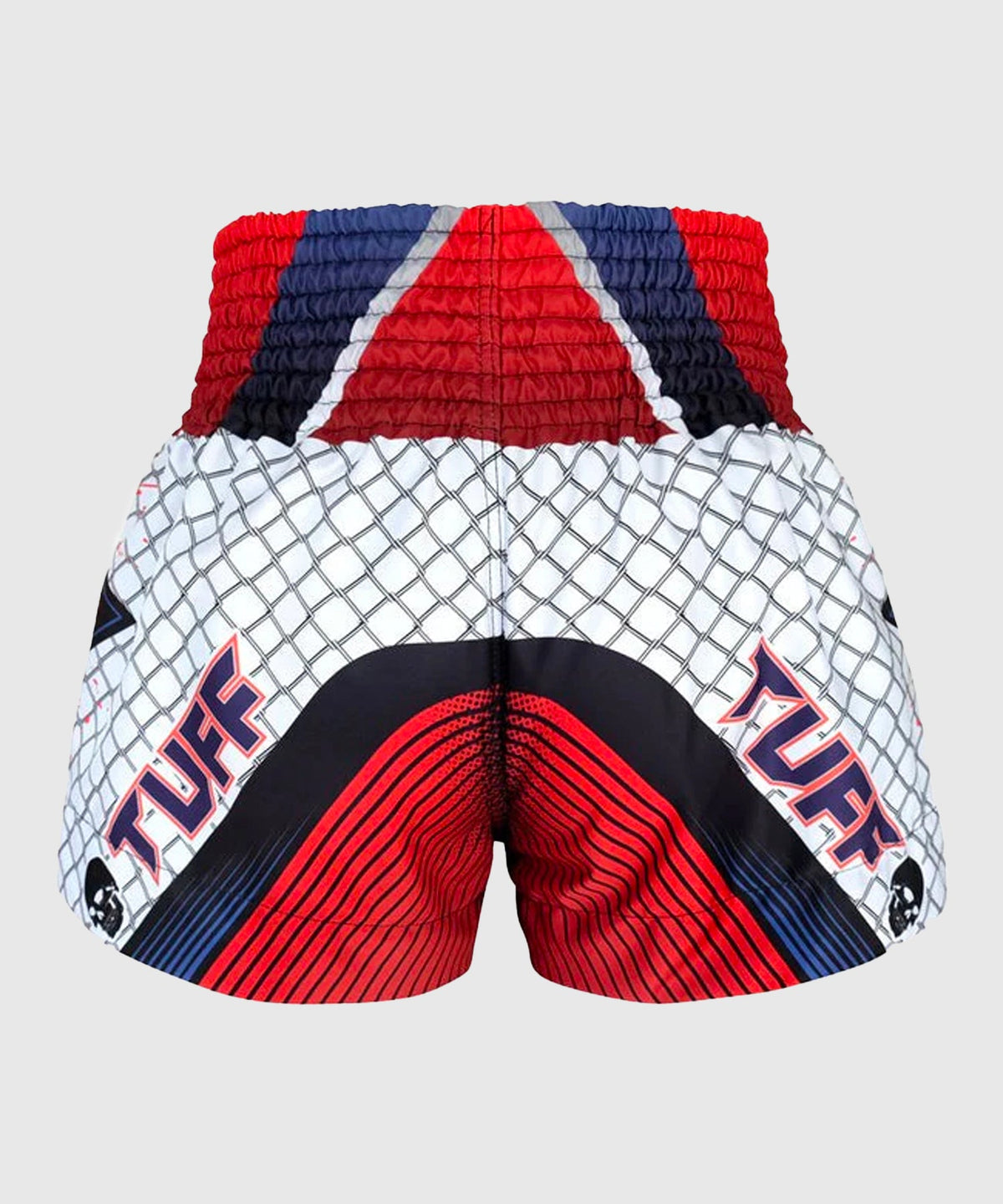 Short de Muay Thai Tuff Devil Skull - Blanc