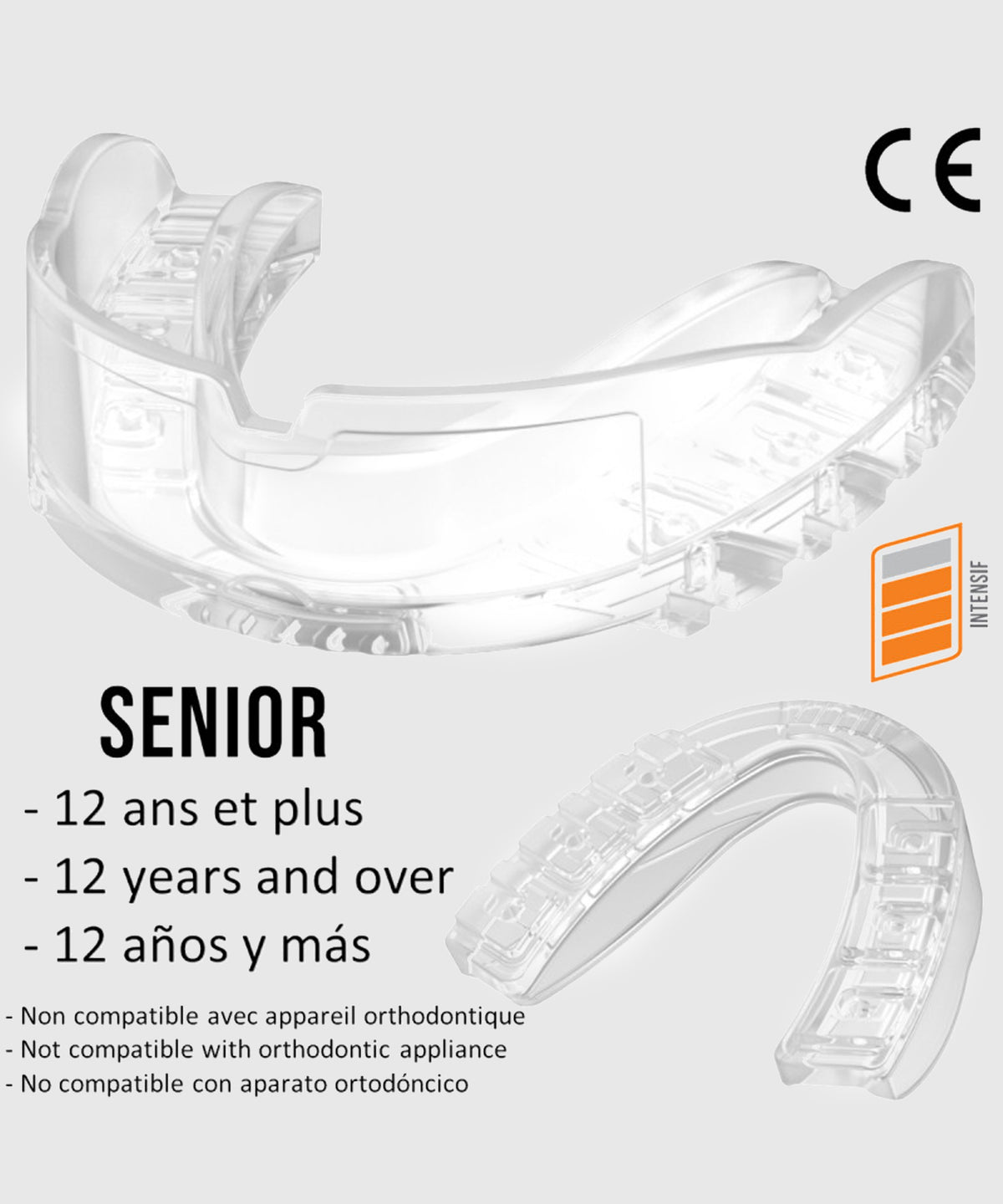 Protector Bucal Simple Metal Boxeo – Transparente