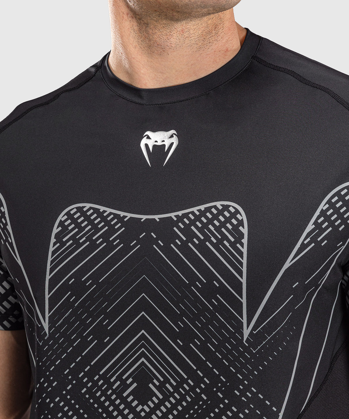 Venum Midnight Fury Dry-Tech T-Shirt - Black/Grey/Silver